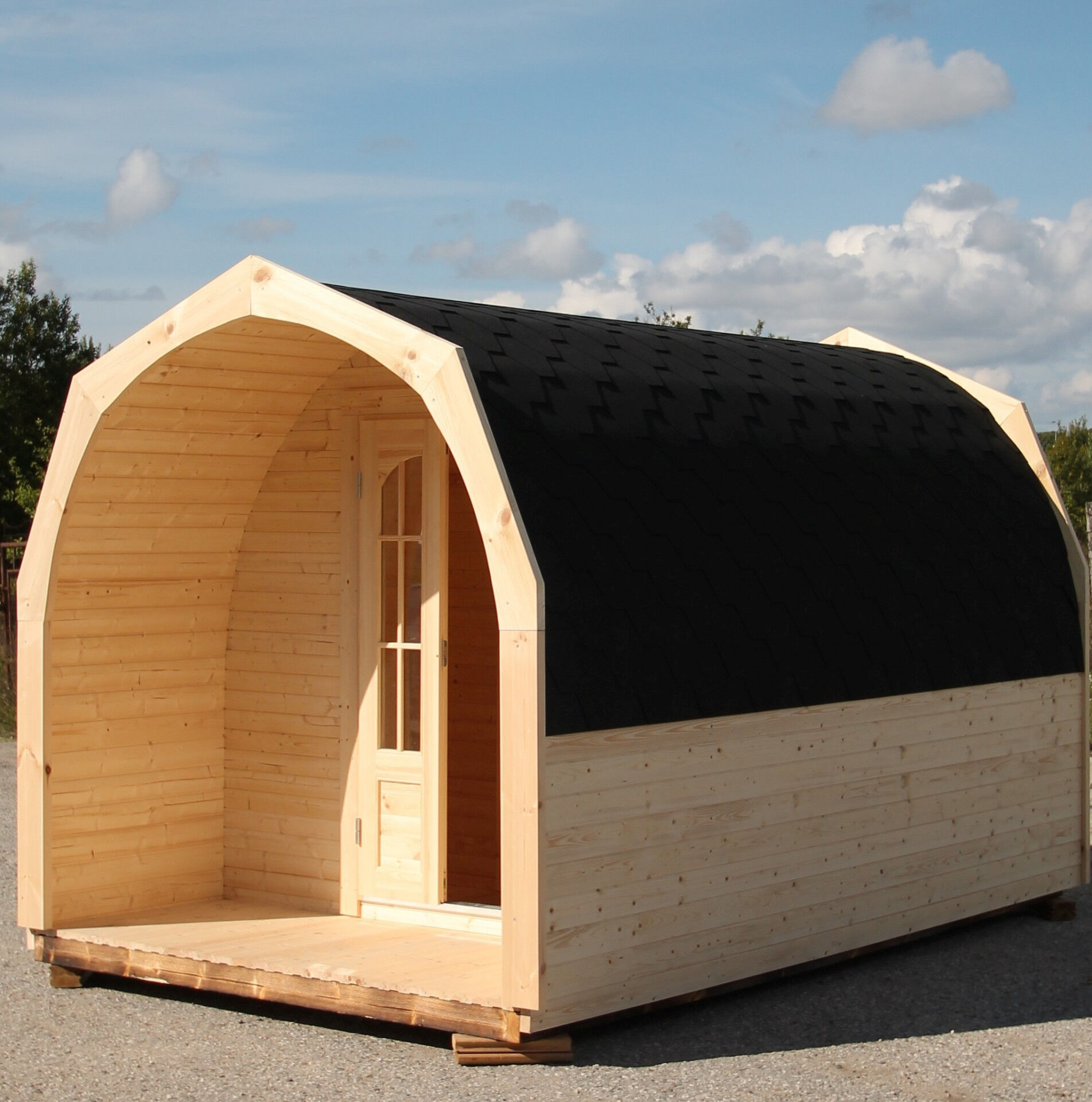 Acrtic Camping Pod Maggie 4 240x400 Thermoholz montiert, Rot