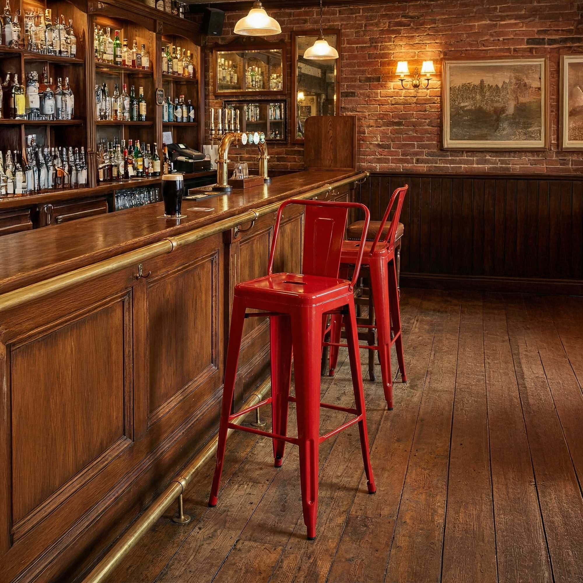 2er Set Barhocker Mason, rot