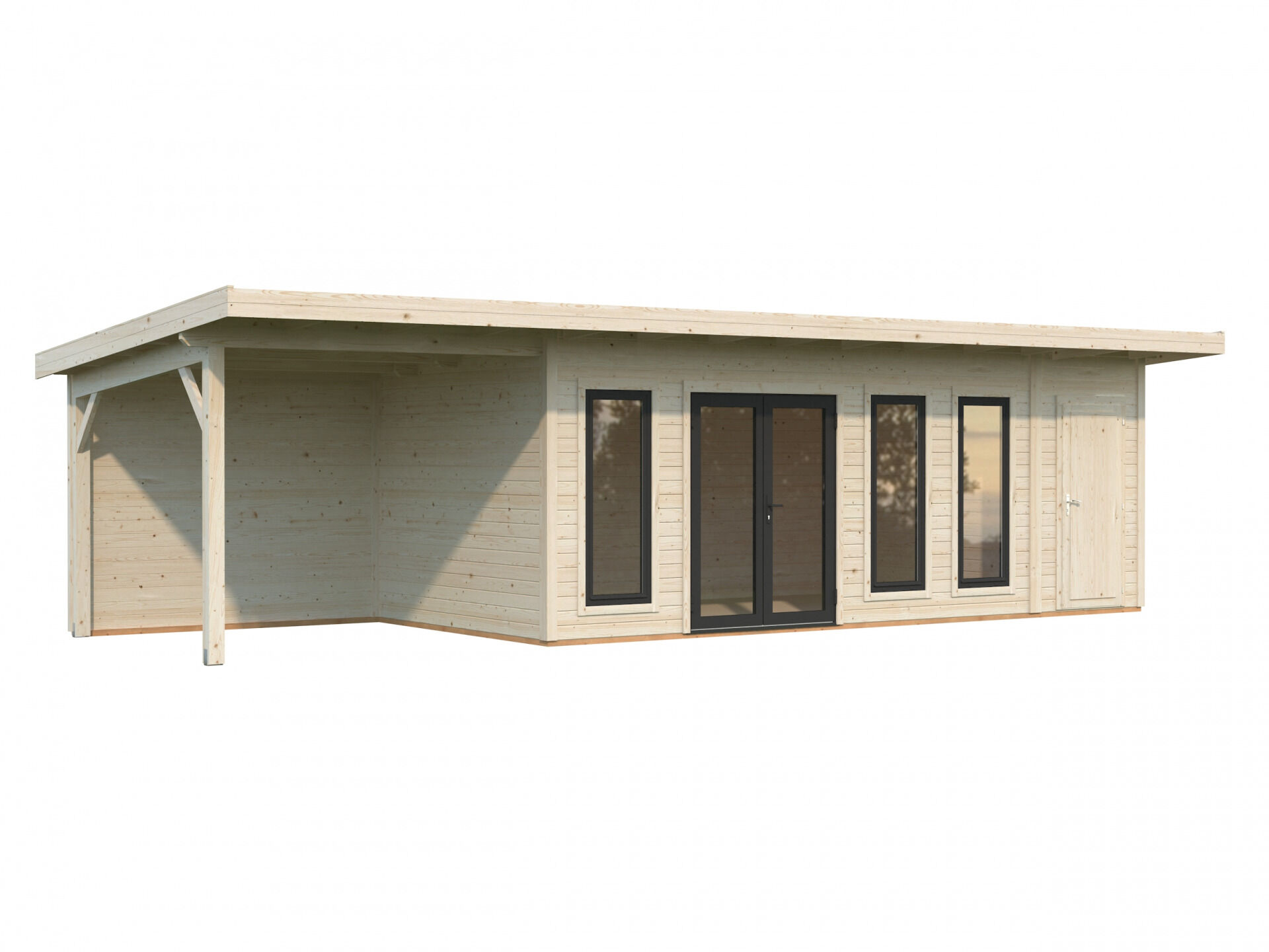 Palmako Pultdach Gartenhaus Aurelia 19,2+7,9 m²
