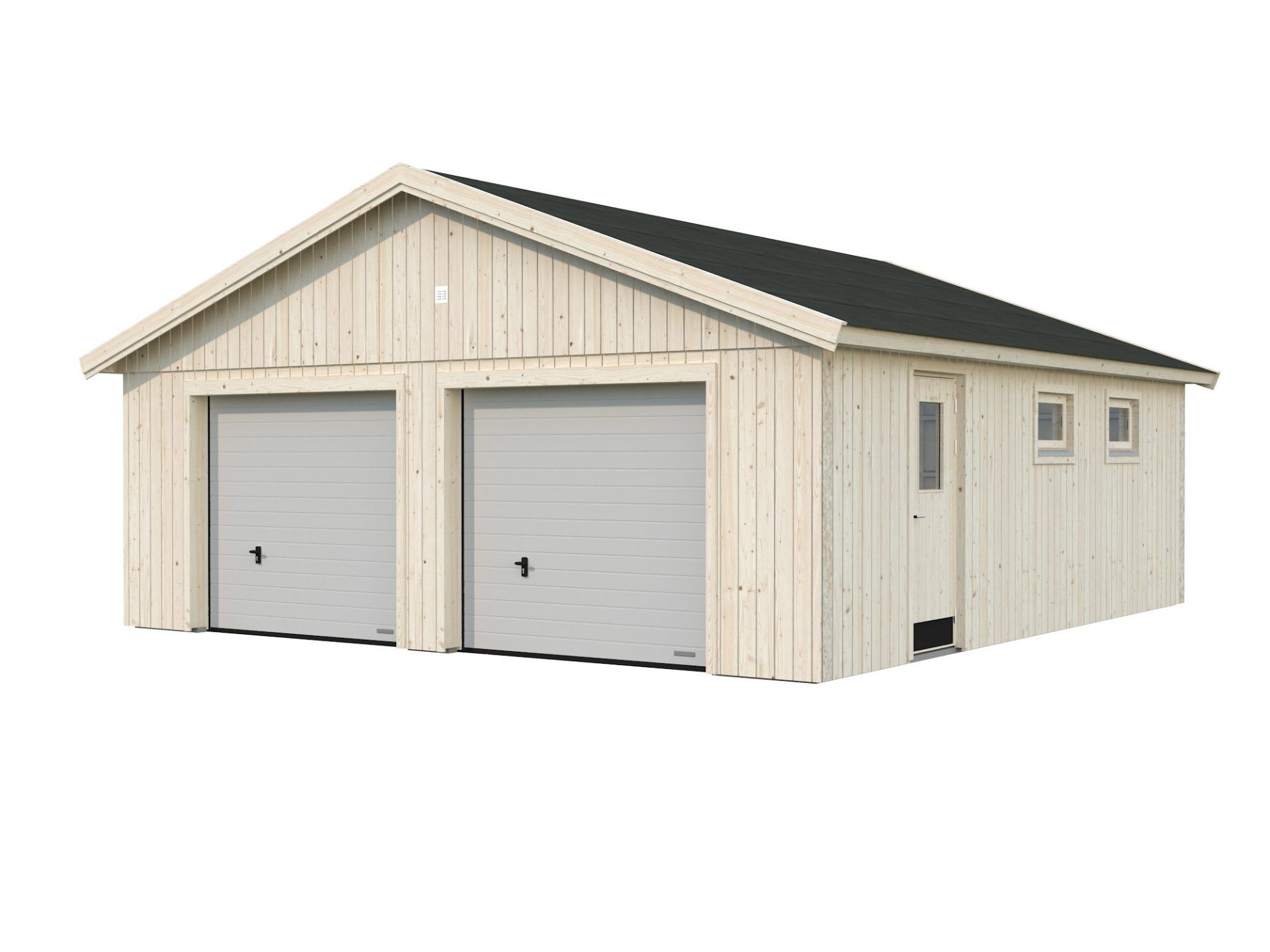 Palmako Holzgarage Andre 44,7 m² mit Sektionaltor
