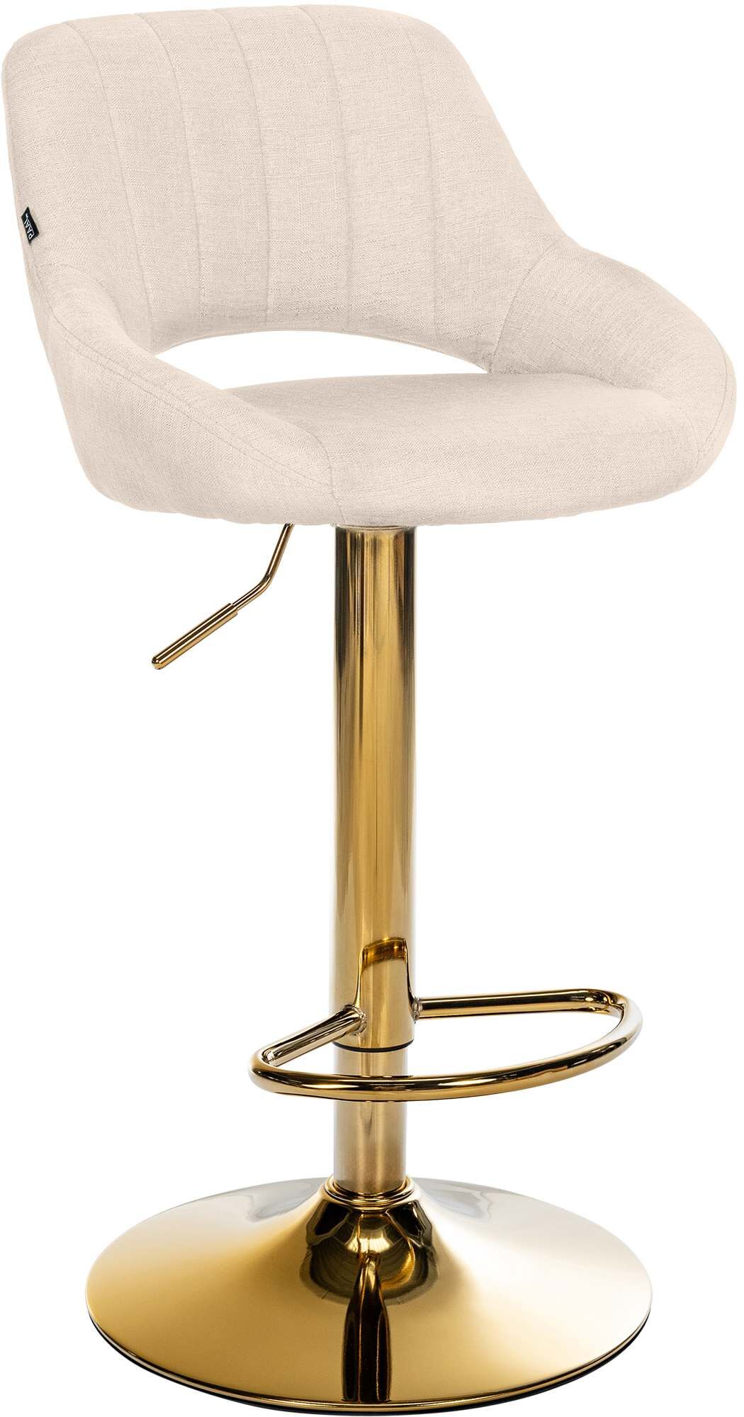 Barhocker Milet Stoff gold, creme
