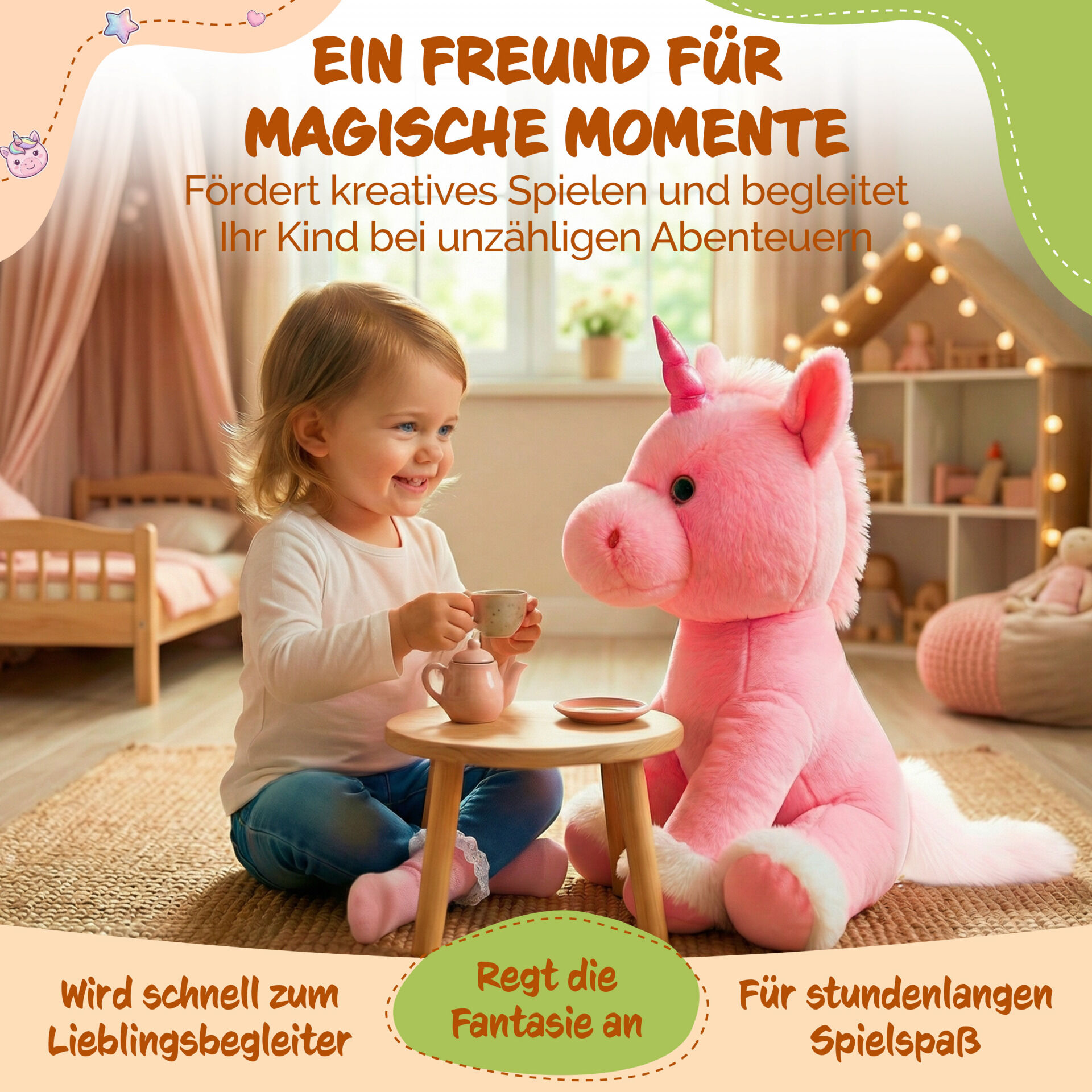 Kuscheltier Einhorn 72cm