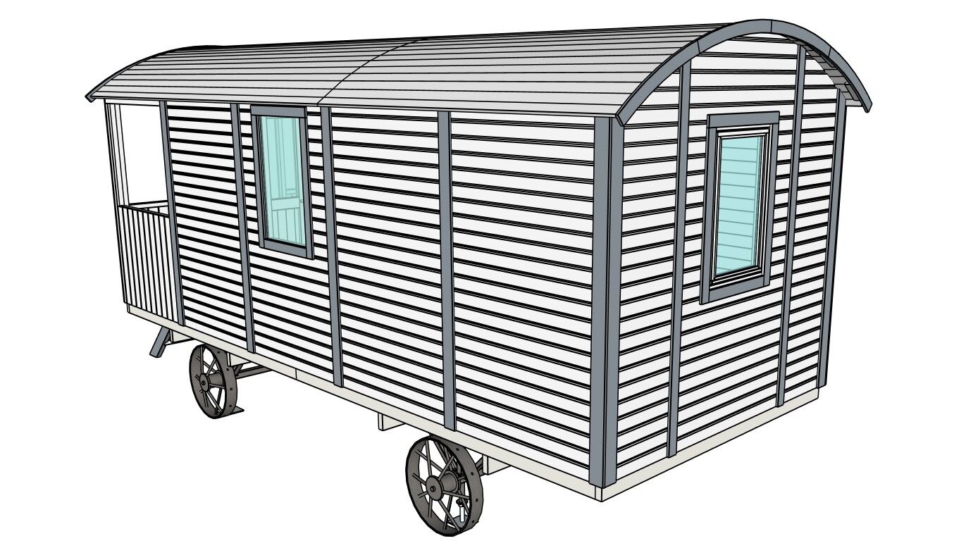 Tinyhaus Bauwagen Zirkuswagen Schäferwagen Pipowagen XXL 600