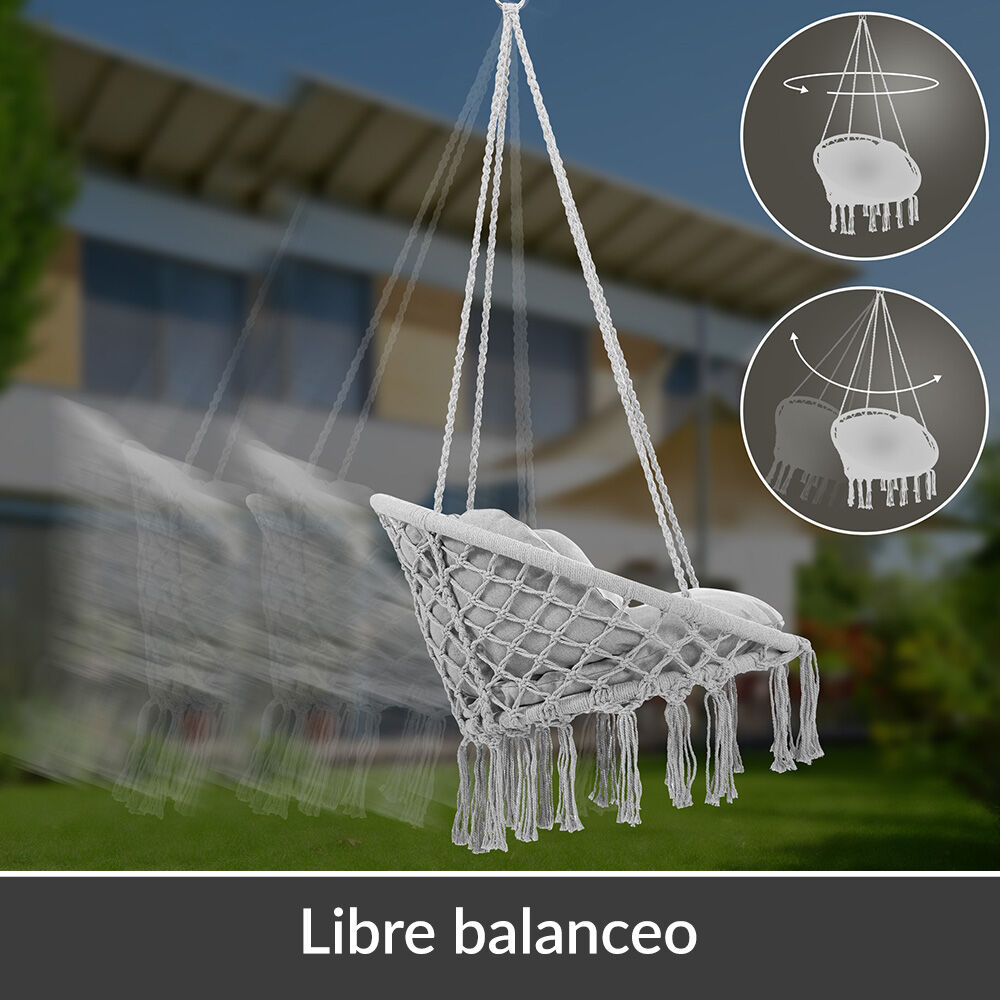 Hängesessel Hellgrau 80x60x140cm