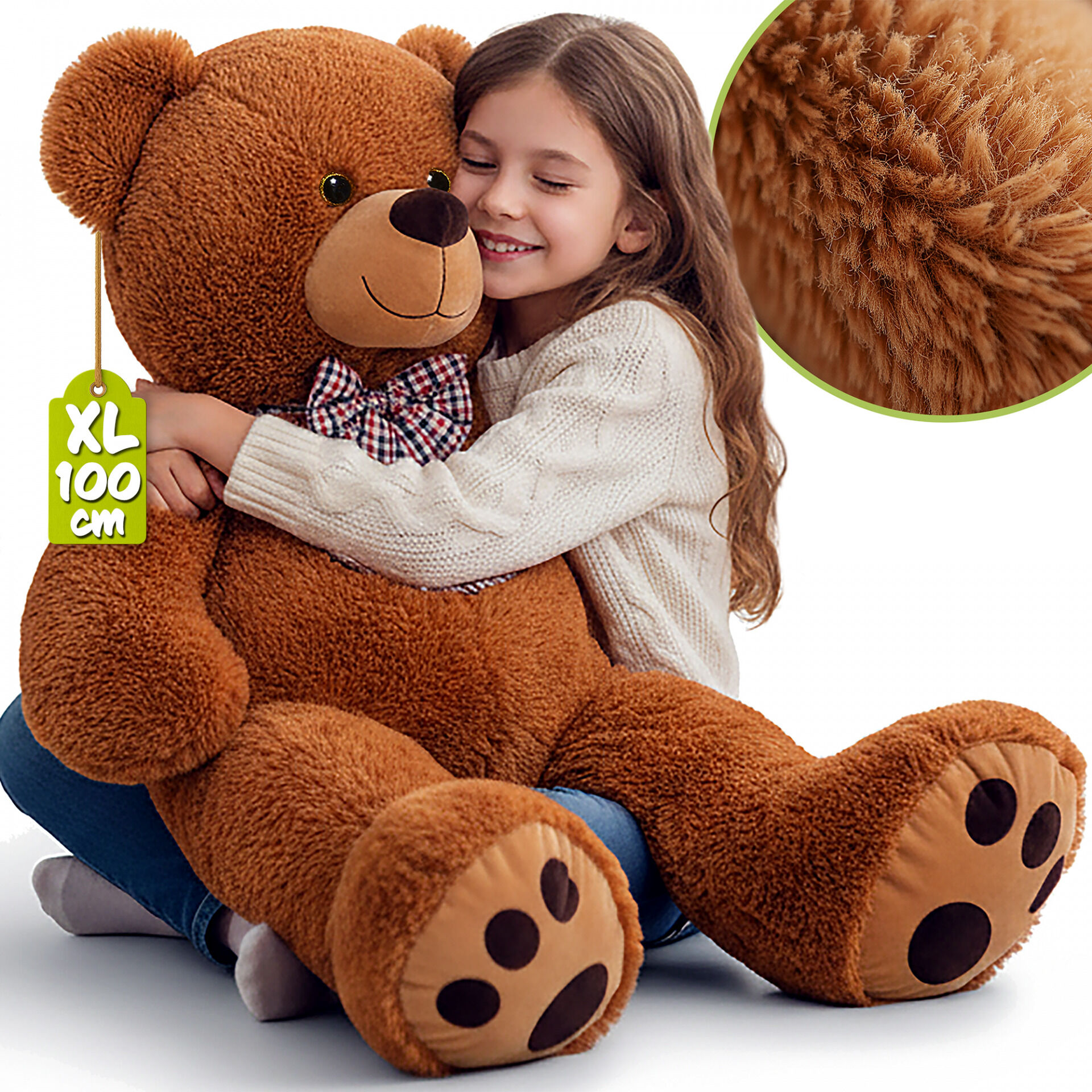 Plüschtier Teddybär XL Braun 100cm