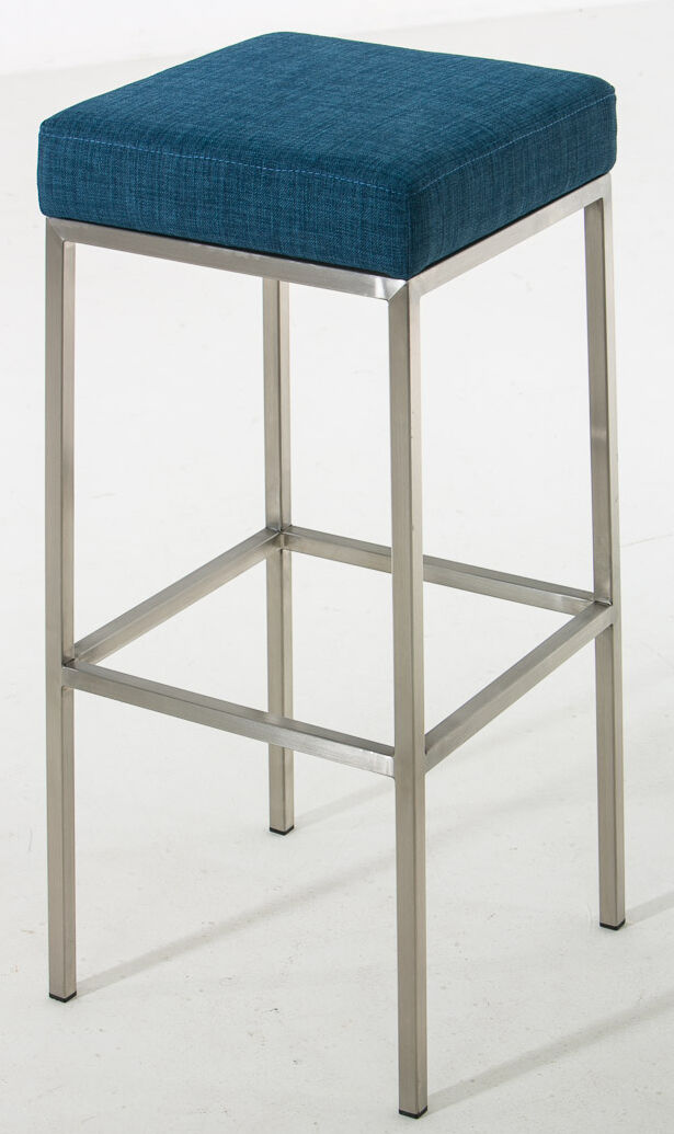 2er Set Barhocker Montreal 85 Stoff edelstahl, blau