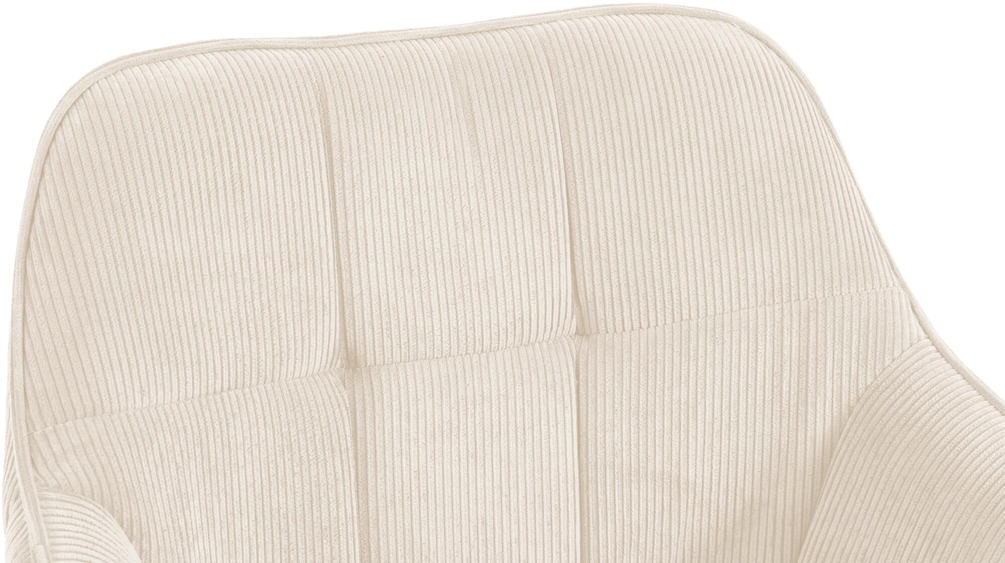 Esszimmerstuhl Vienna Cord schwarz, creme