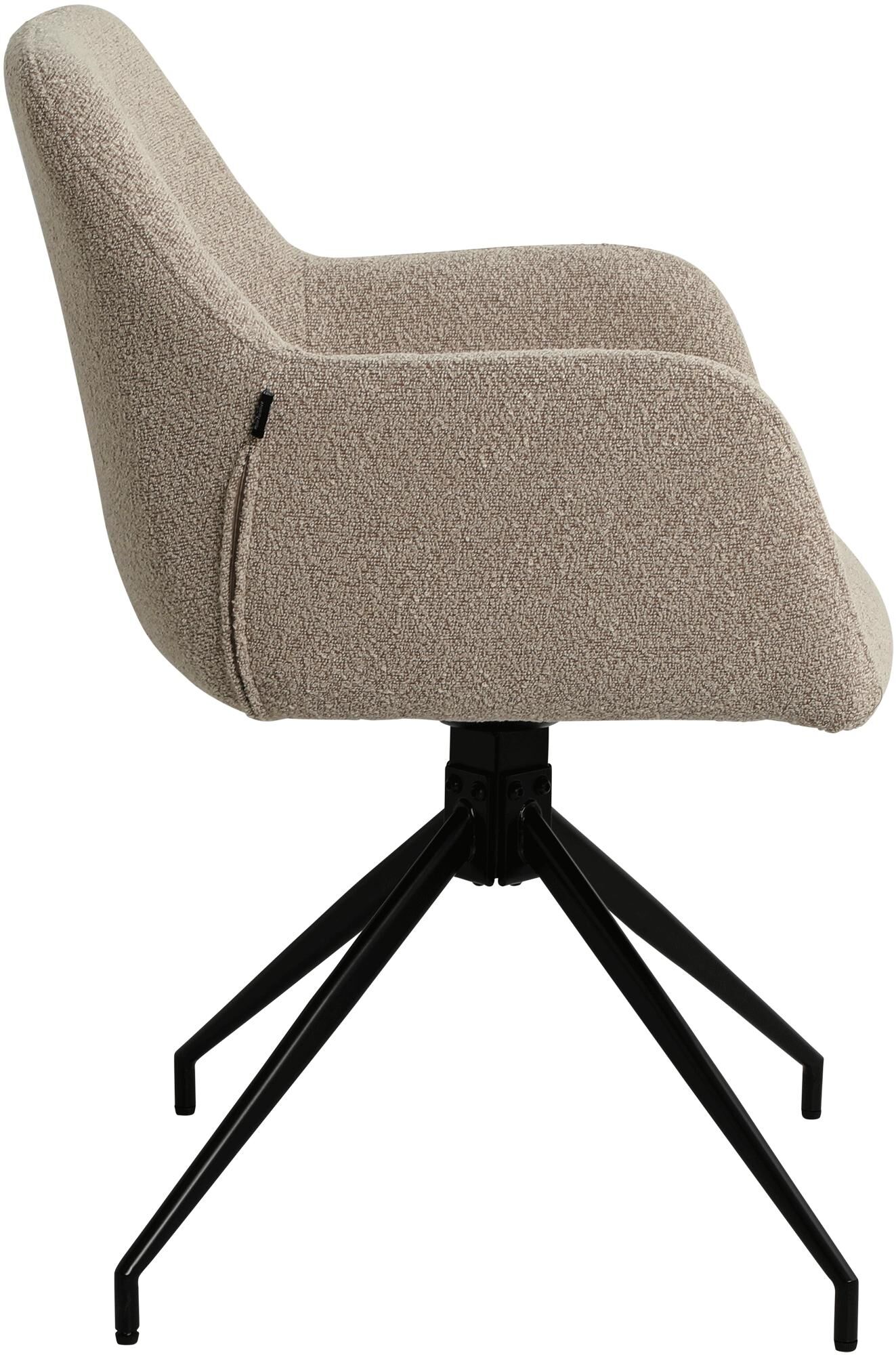 Esszimmerstuhl Merlinda Stoff Teddy, taupe