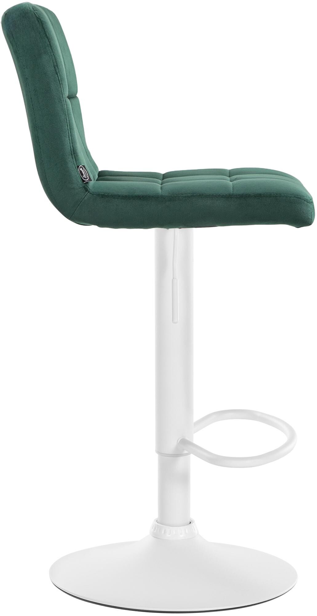 Barhocker Peru Samt weiß, grün