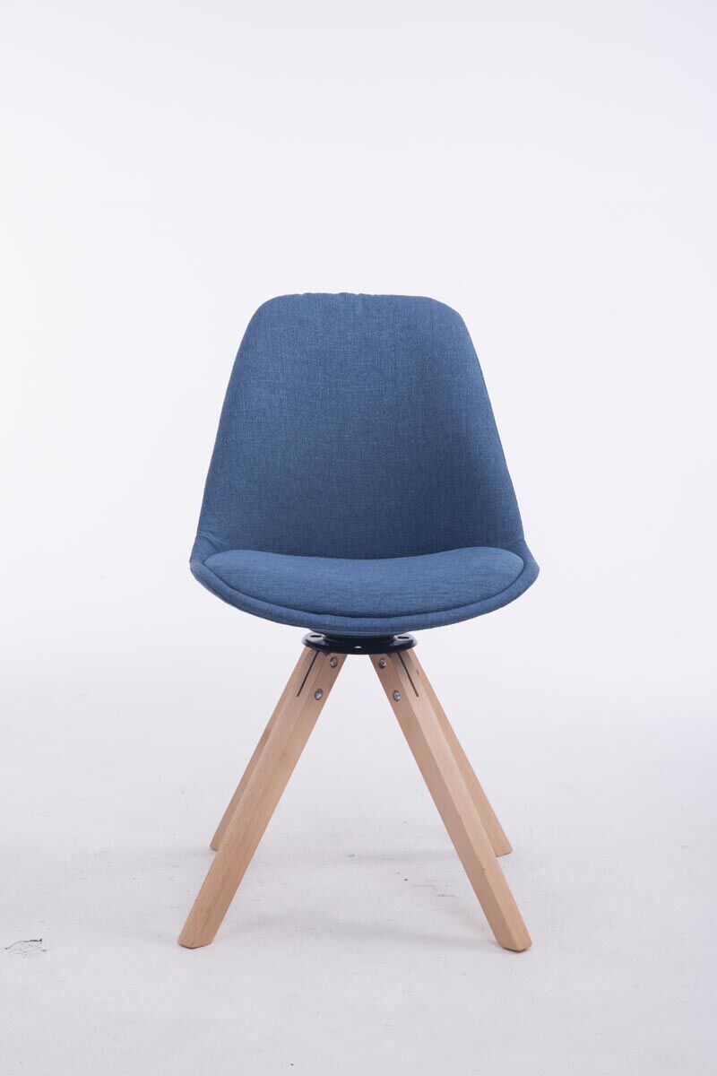 Besucherstuhl Troyes Drehbar Natura Stoff Square, blau