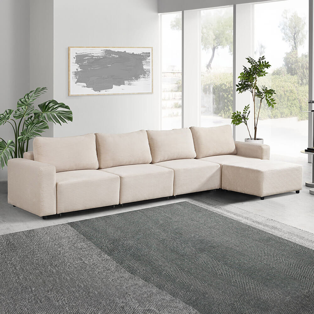 Modulares Schlafsofa VINA Beige - 380 x 168 cm