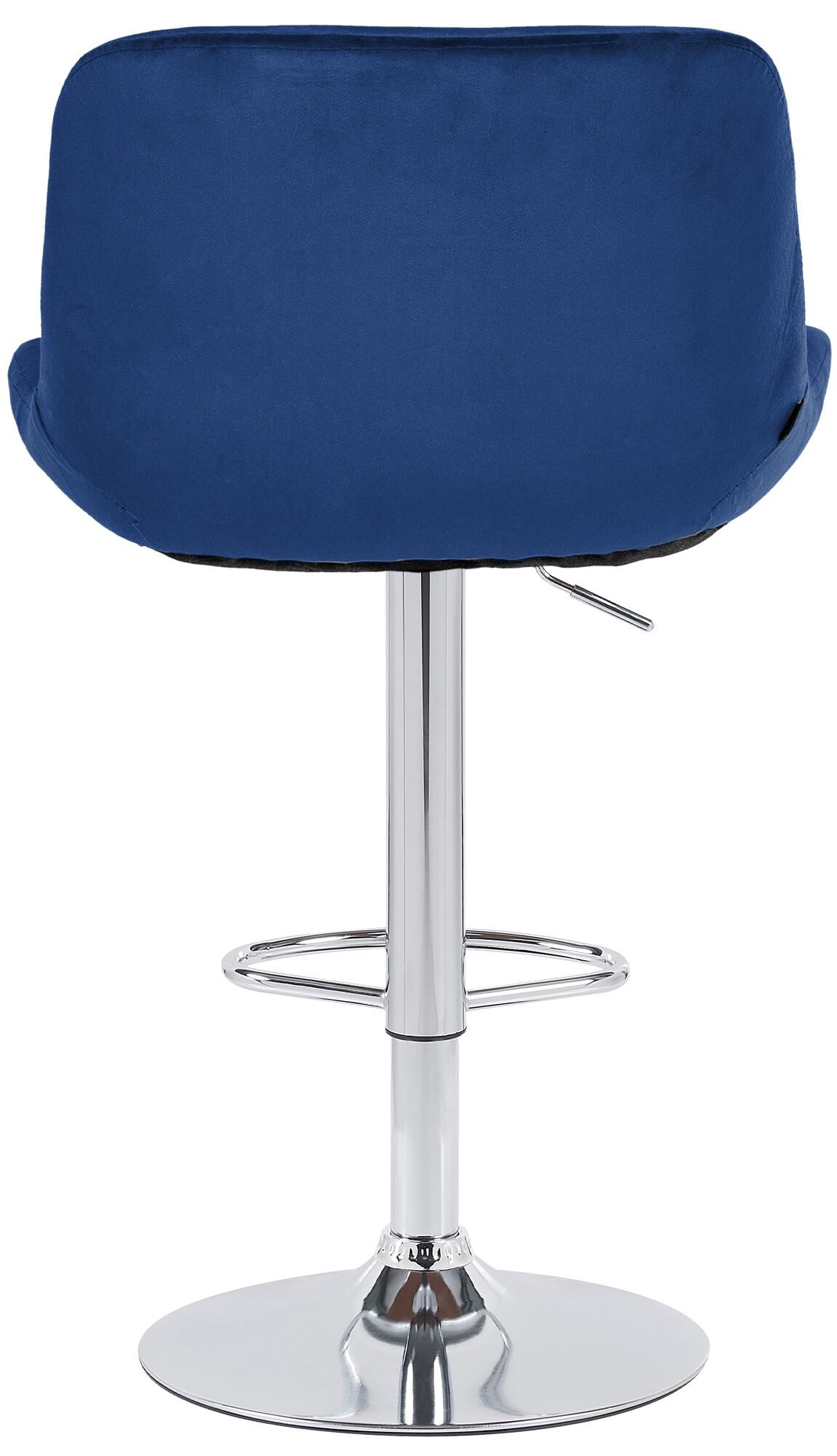 Barhocker Solon Chrom Samt, blau
