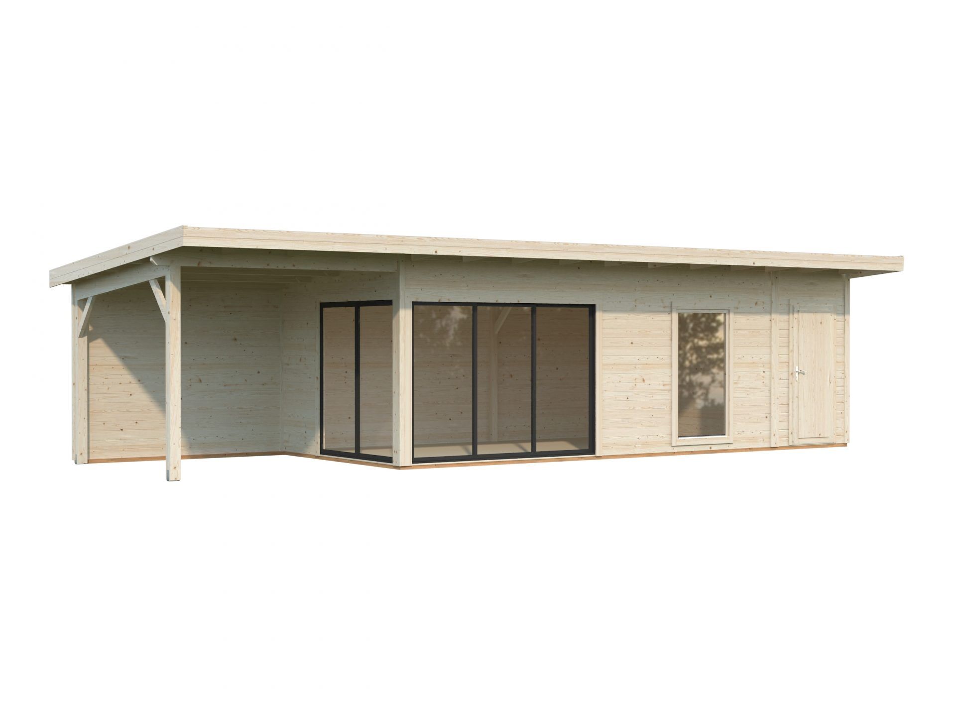 Palmako Pultdach Gartenhaus Andrea 21,1+7,9 m² Slide