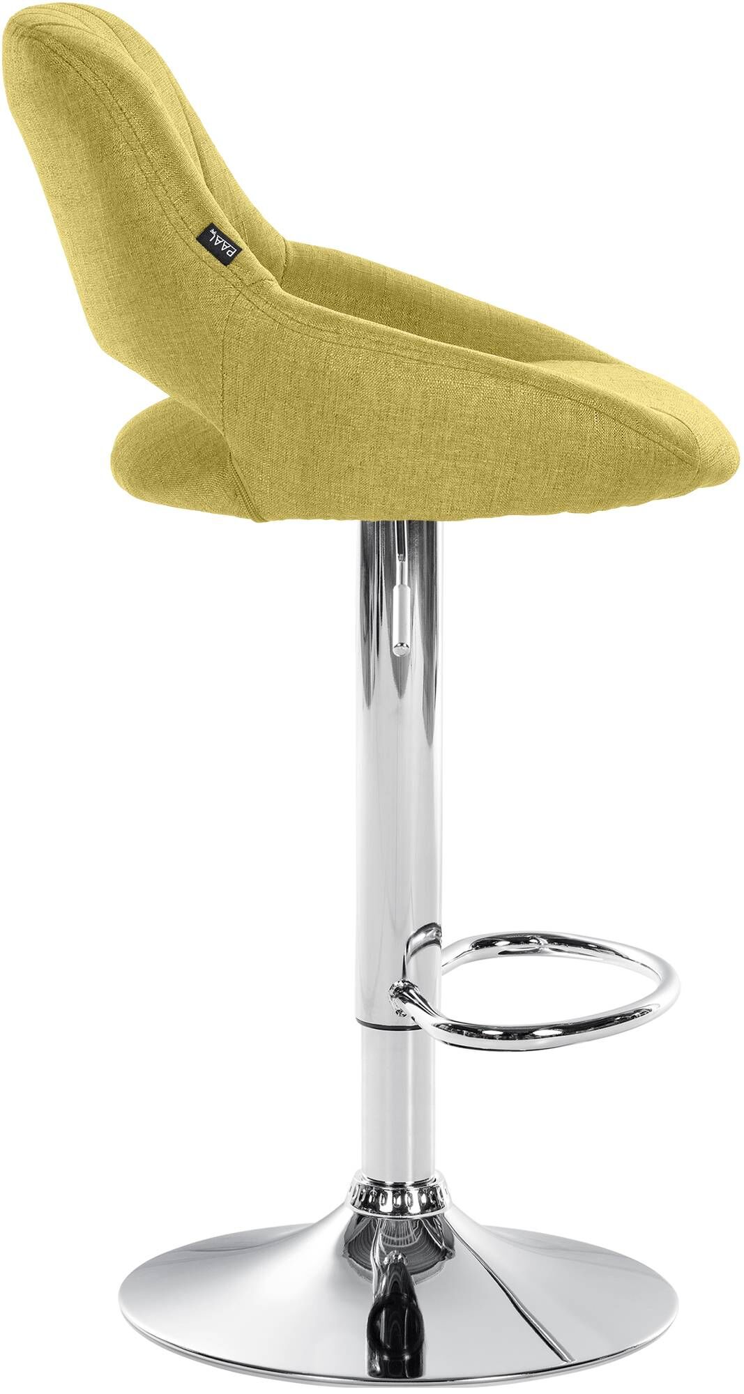 Barhocker Milet Stoff chrom, grün