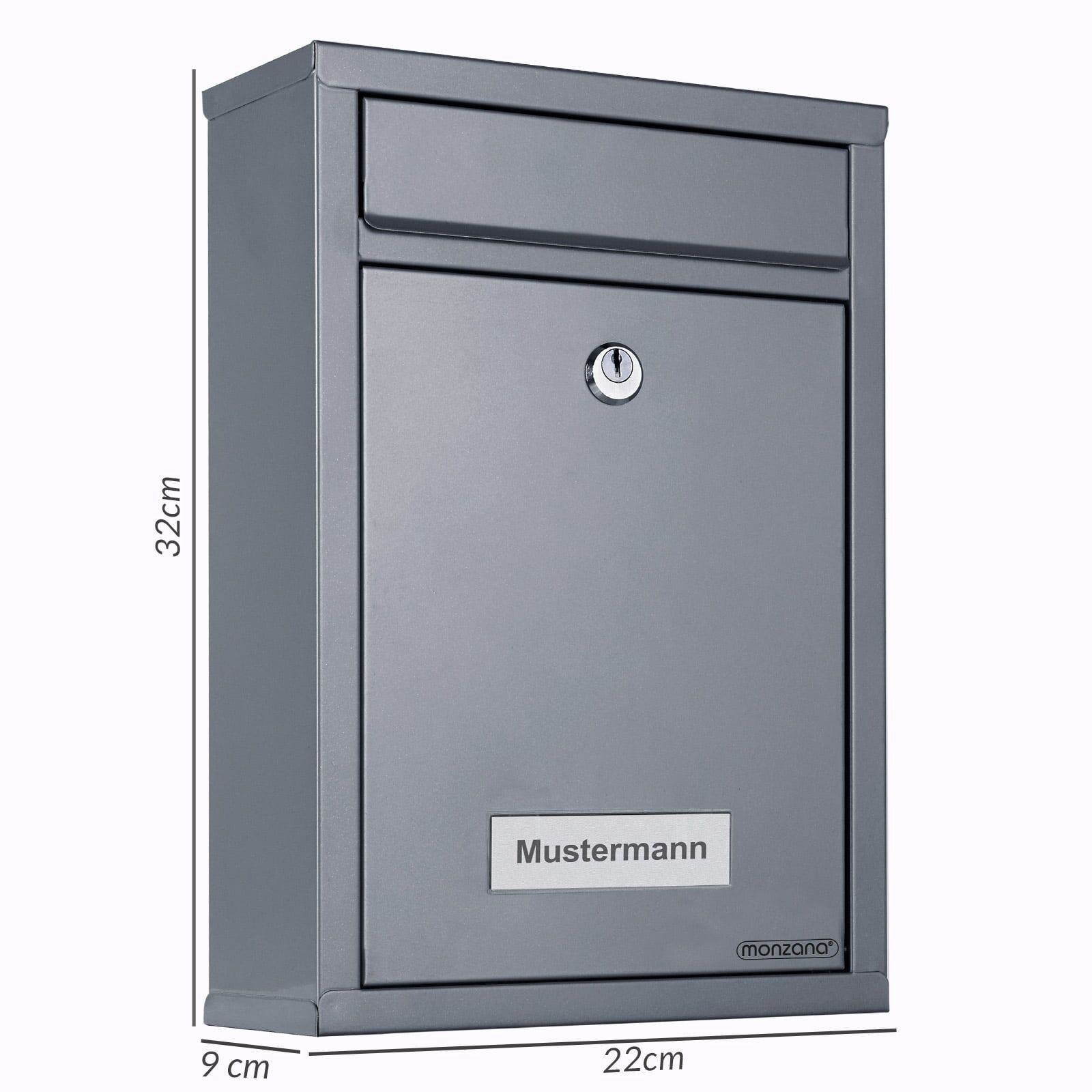 Briefkasten Silber 32x22x9cm