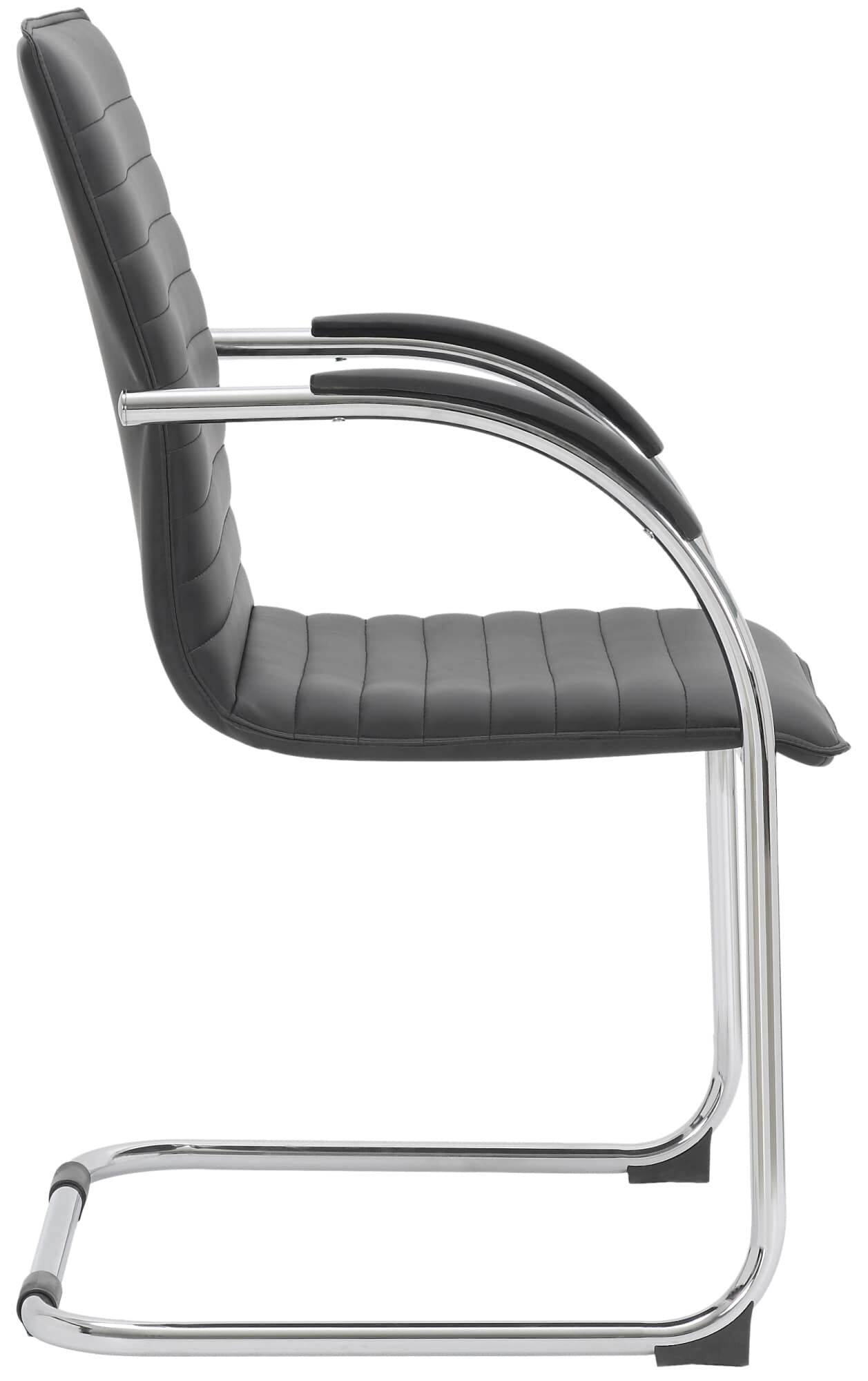 2er Set Besucherstühle Tira Kunstleder, schwarz