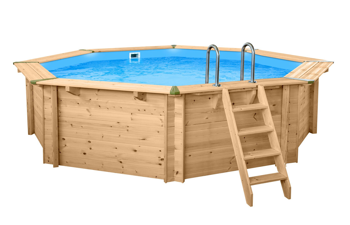 Interline Holzpool Bali Ø 530x136 cm, Basic Set