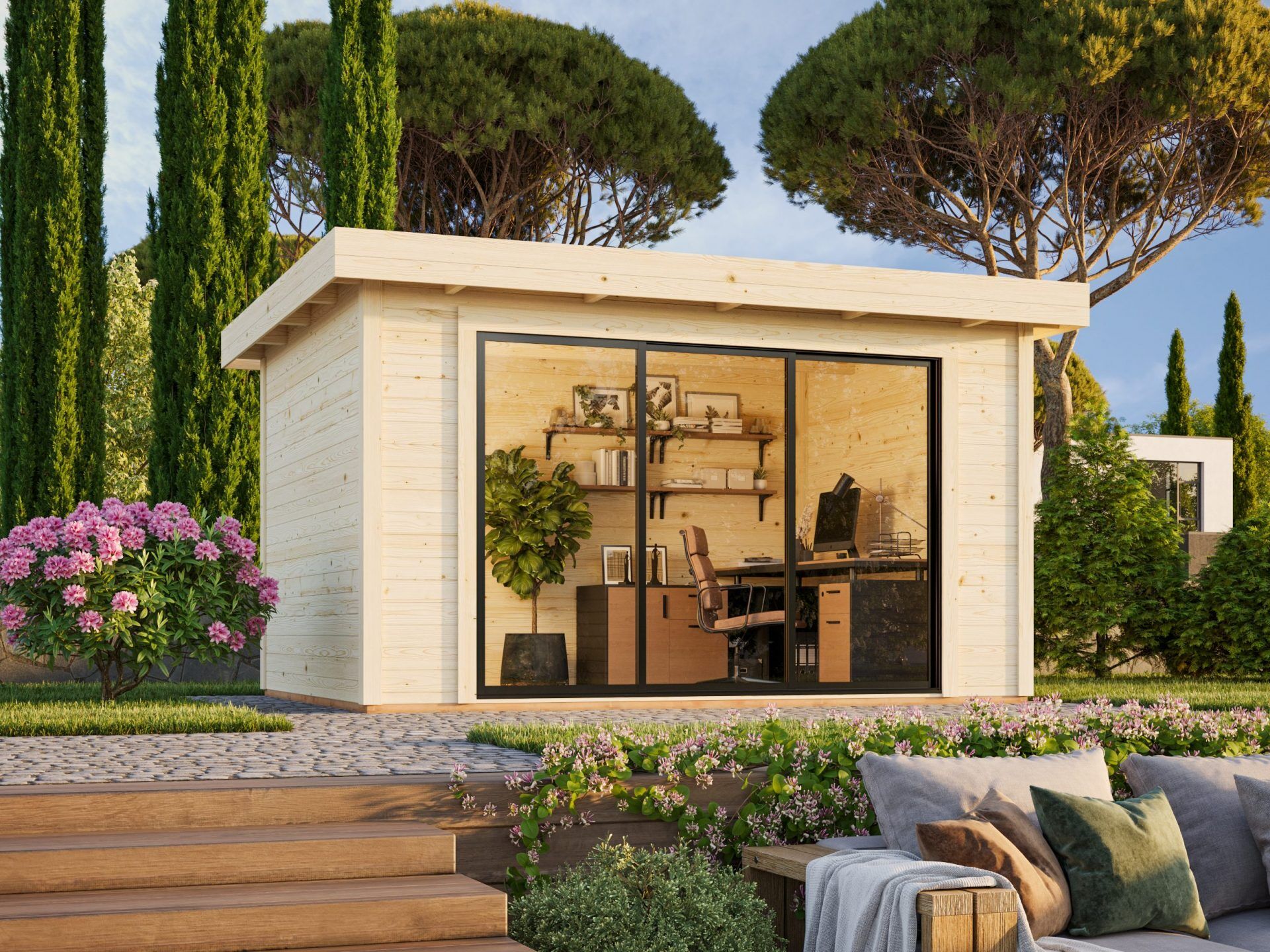 Flachdach Gartenhaus Aktion 69