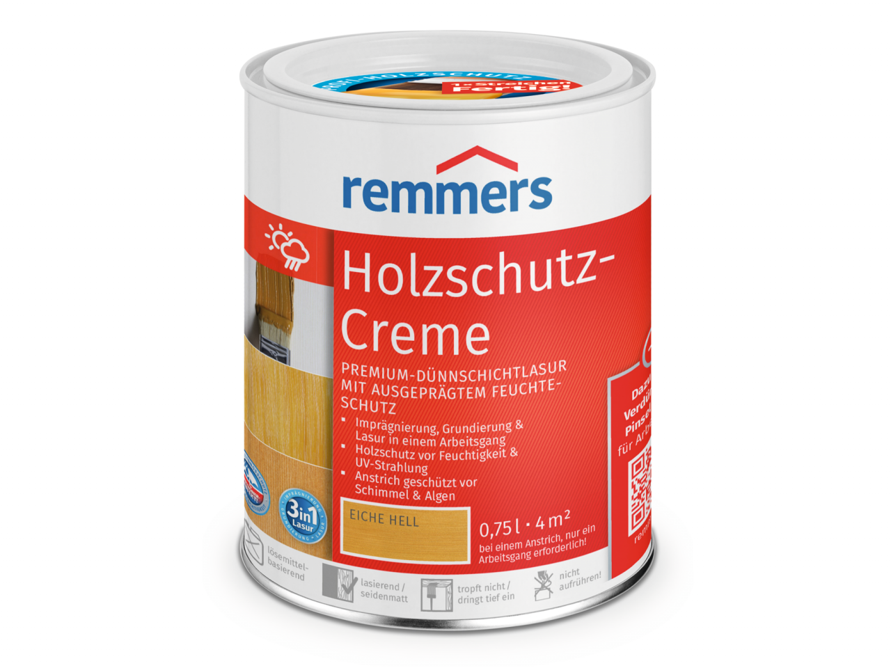 Remmers Holzschutz-Creme 0.75 l, silbergrau (RC-970)