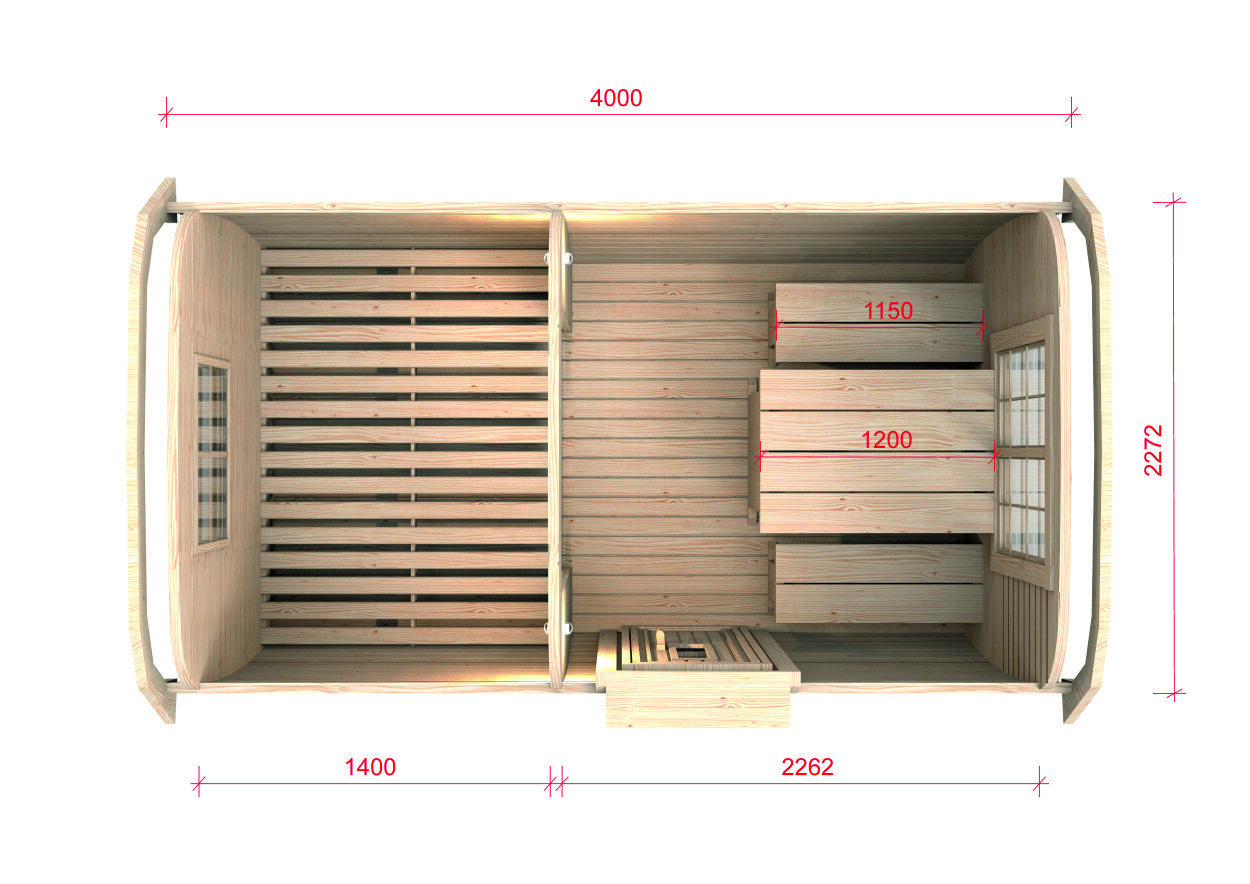 Tinyhaus Camping Bus Tromso 230x400, montiert