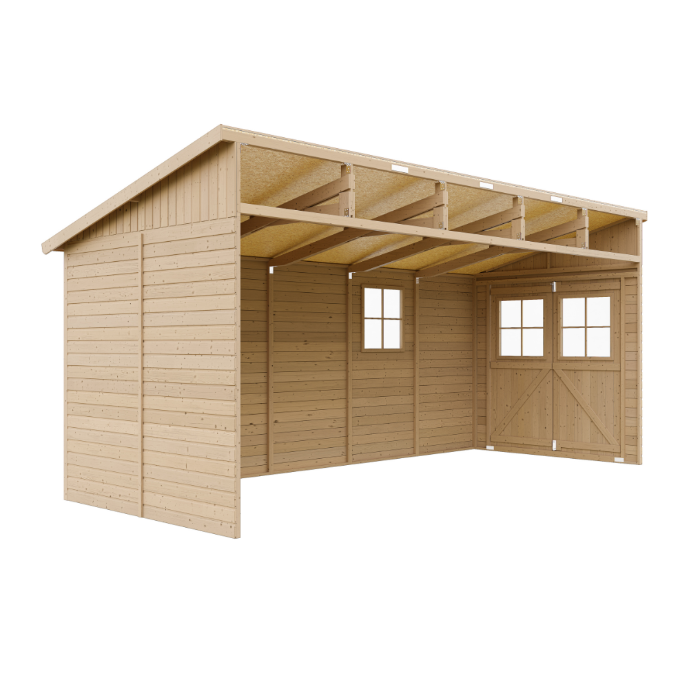 Holzschuppen M341 – 201 x 493 cm – 10 m2
