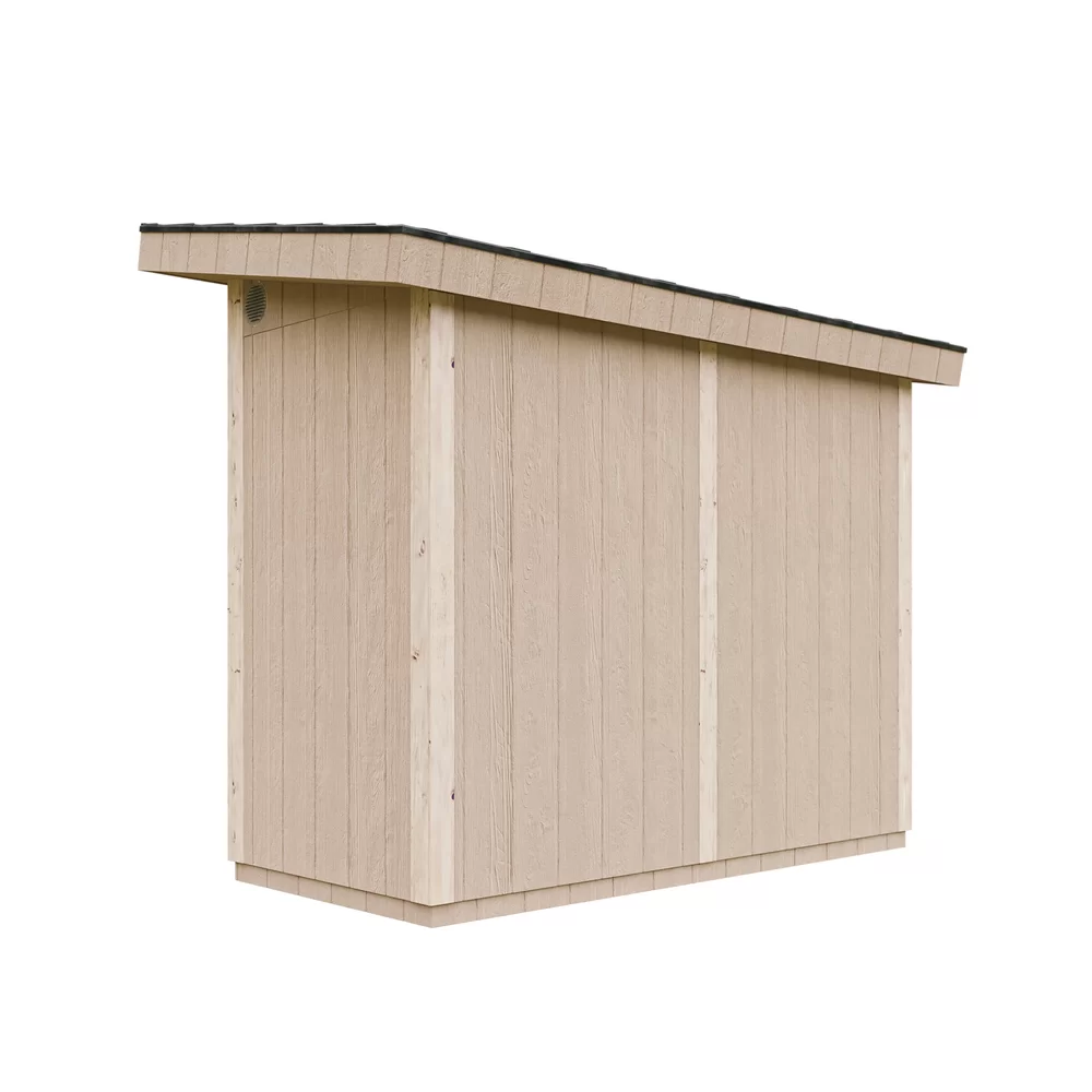 Pultdach Gartenhaus Norge 1 mit LP® SmartSide® M901A – 250 x 118 cm – 3 m2