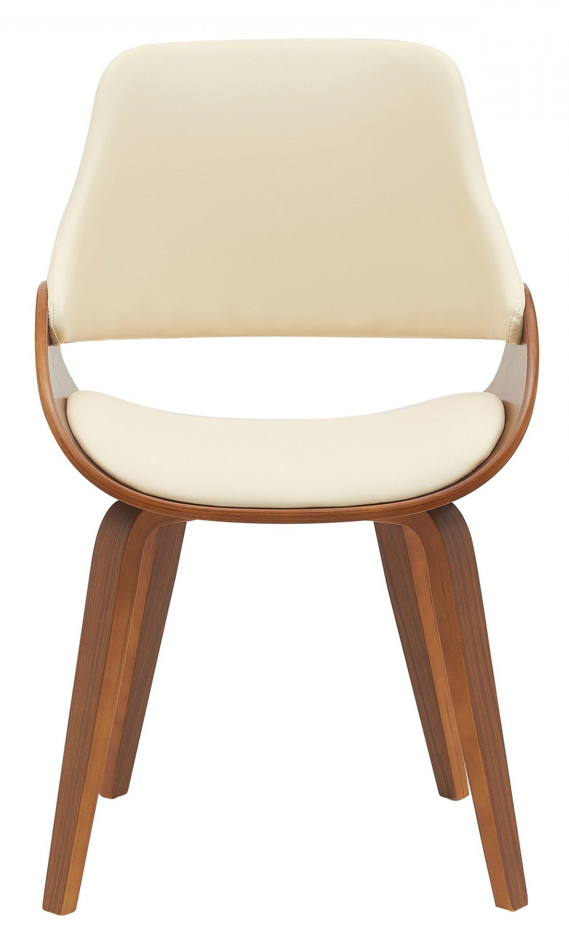 2er Set Esszimmerstuhl Vangale, walnuss/creme