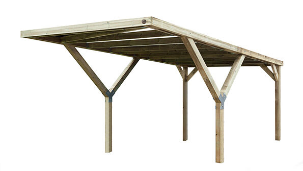 weka Y-Einzelcarport, mit Trapezblech-Dach