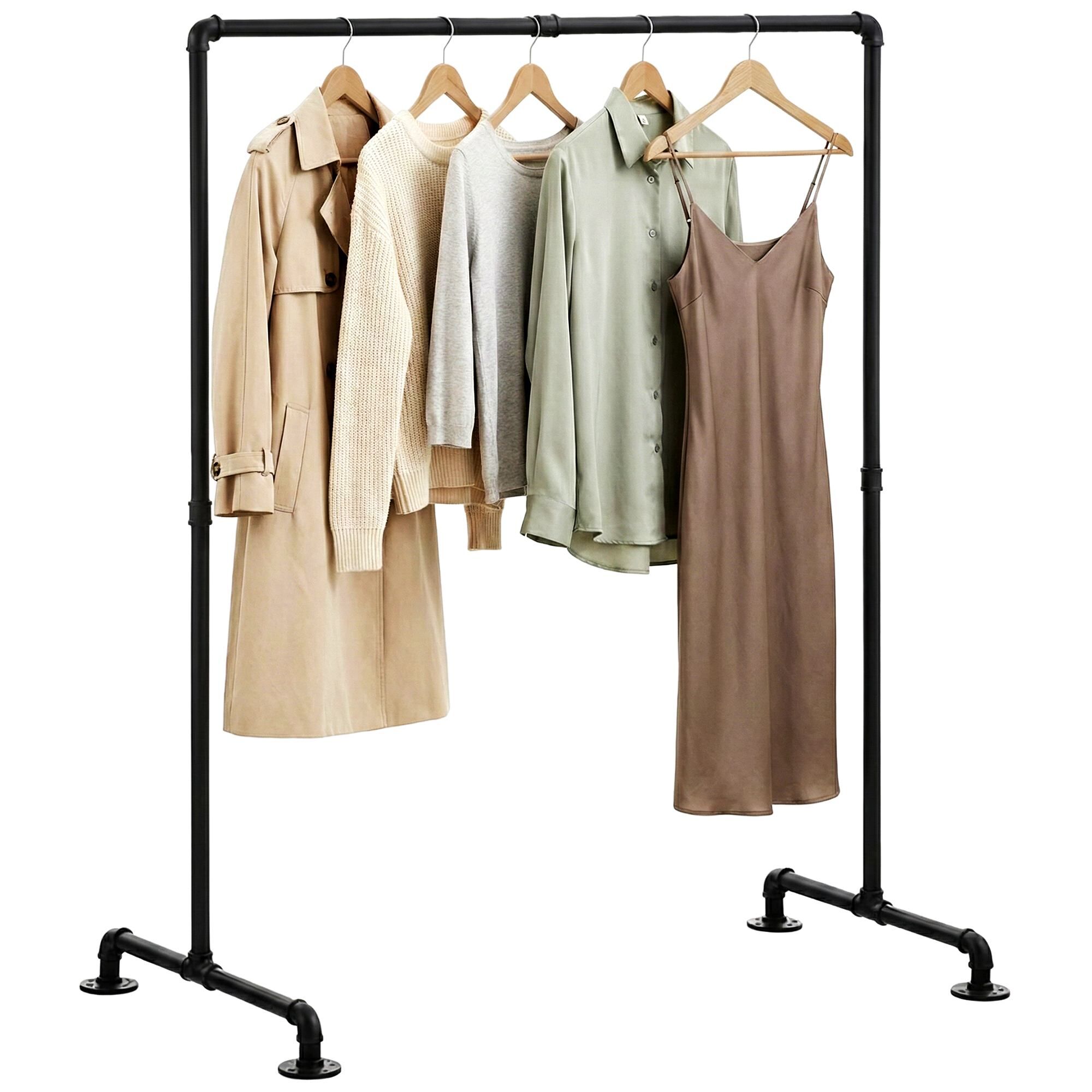 Kleiderständer Jersey 55x120x150, schwarz