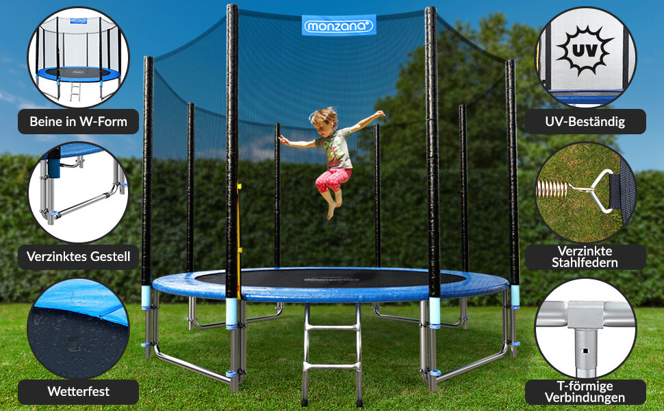 Trampolin Ø305cm inkl Sicherheitsnetz TÜV SÜD GS