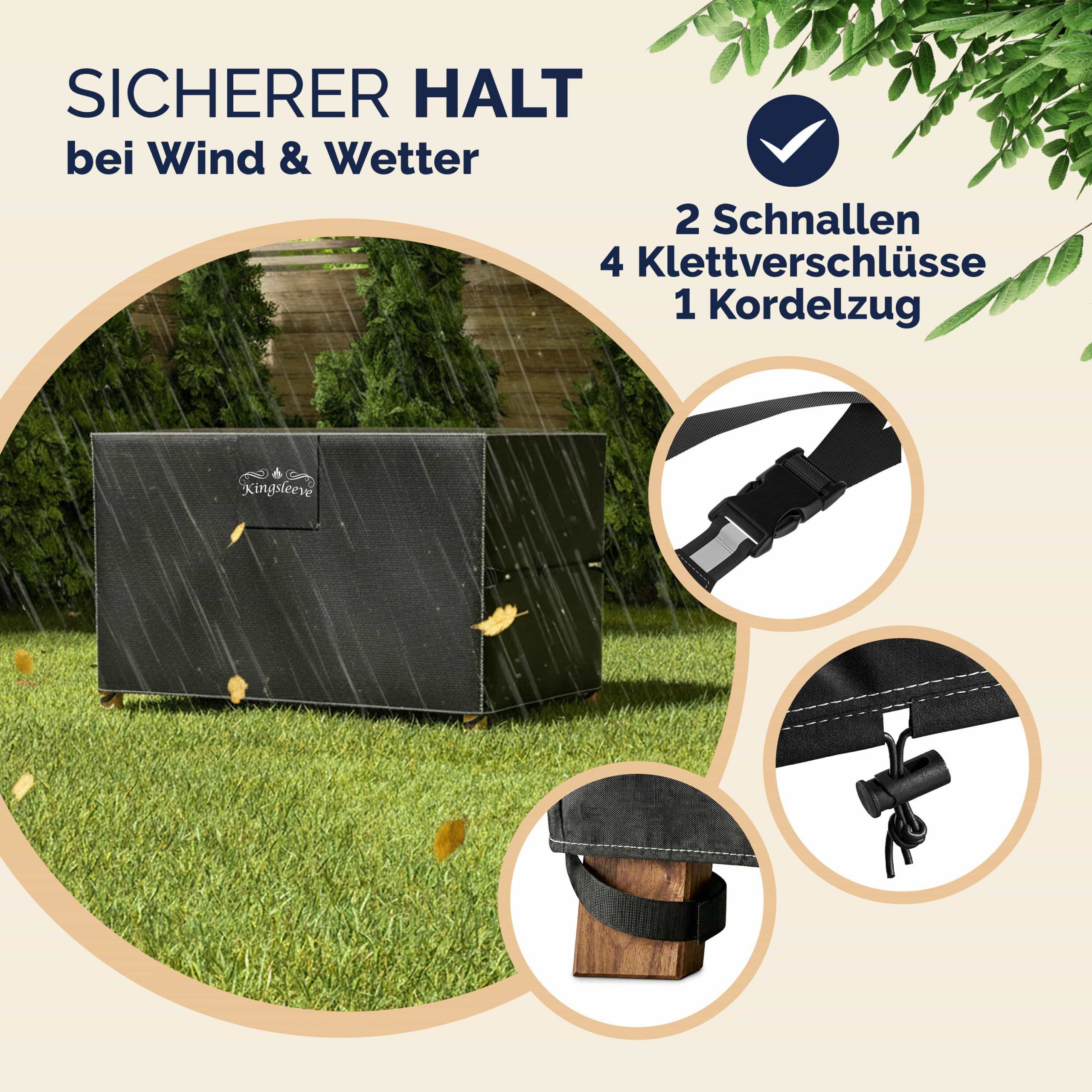 Abdeckplane Sitzgruppe Anthrazit 150x90x74cm 9100mm Wassersäule