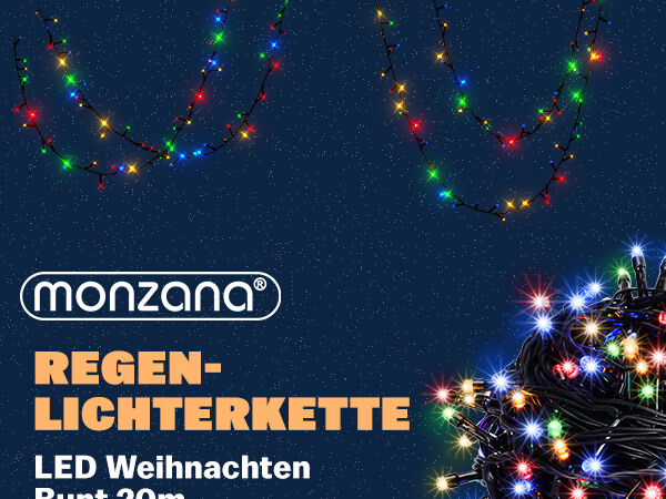 Lichterkette Weihnachten Bunt 20m Fernbedienung