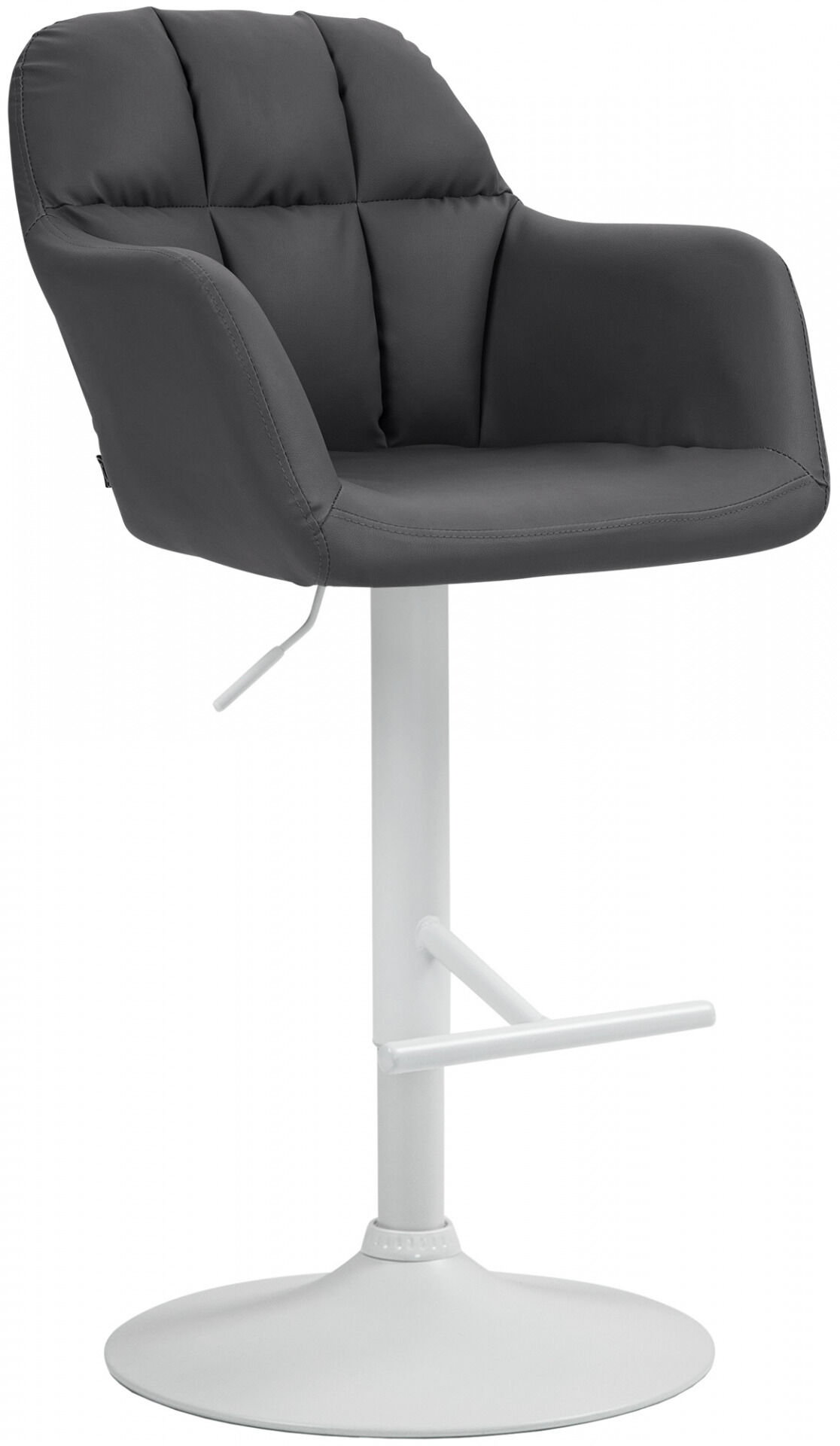 Barhocker Natoma Kunstleder weiß, schwarz