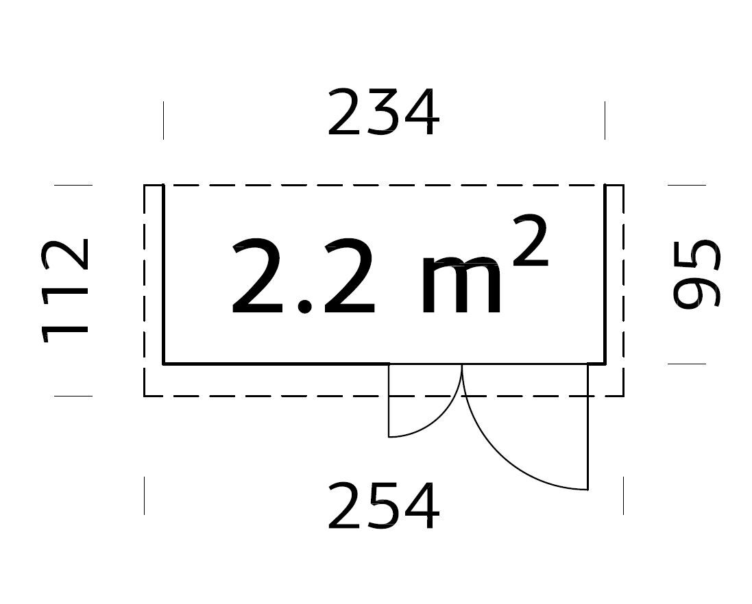 Palmako Gerätehaus Leif 2,2 m²