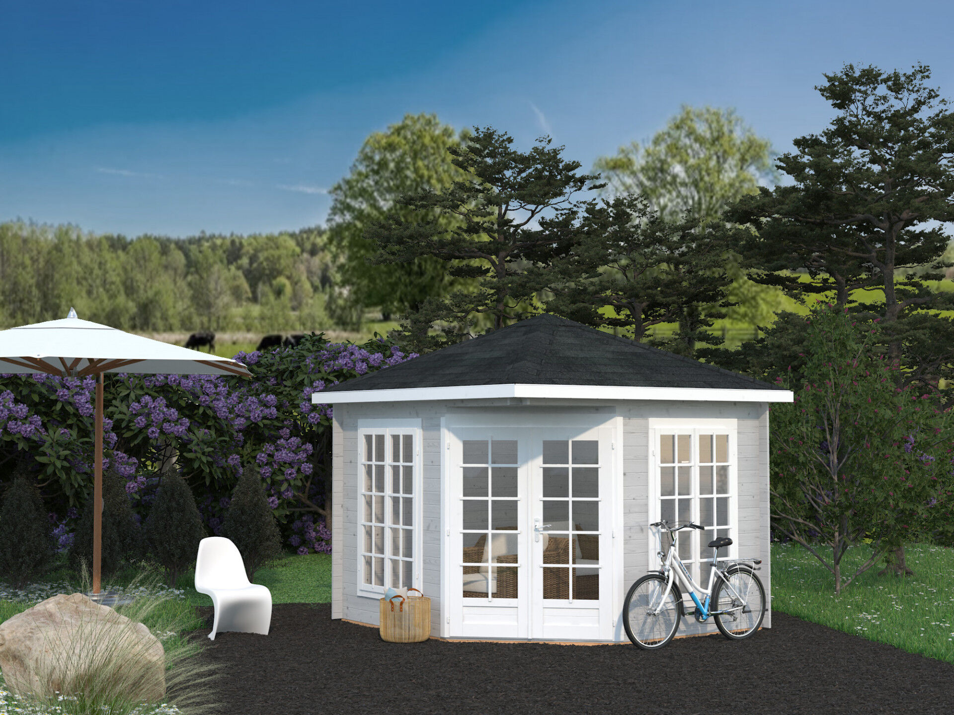 Palmako 5 Eck Gartenhaus Melanie 7,0 m²