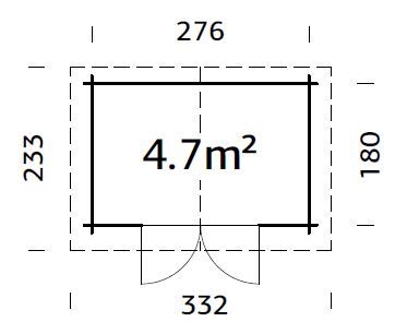 Palmako Gartenhaus Valentine 4,7 m², braun