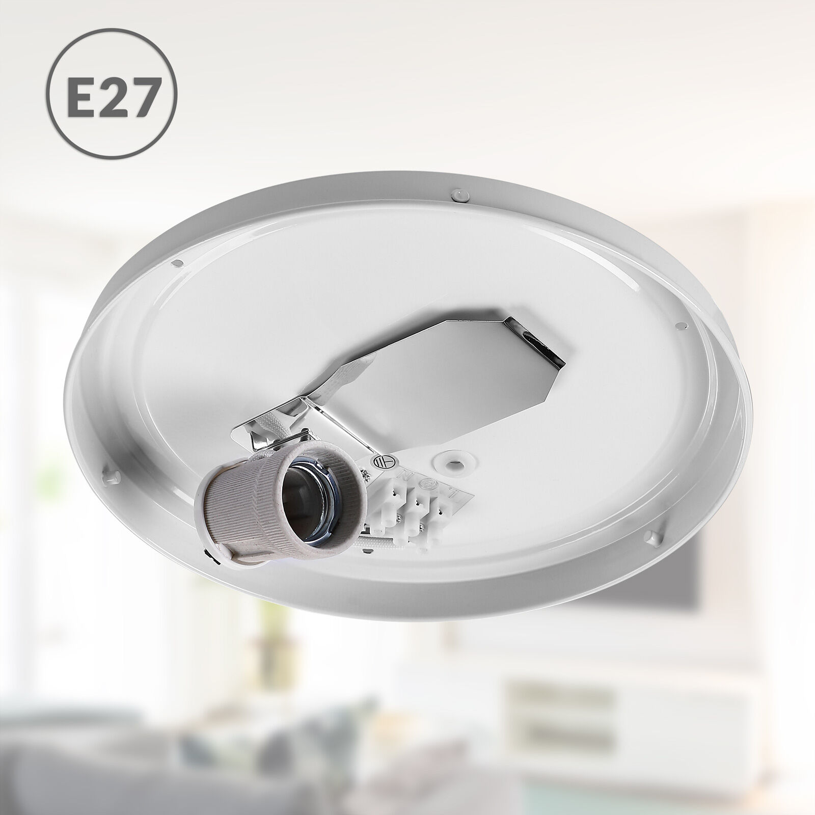 Deckenlampe Schwarz Stoff Ø30cm Sternenhimmel