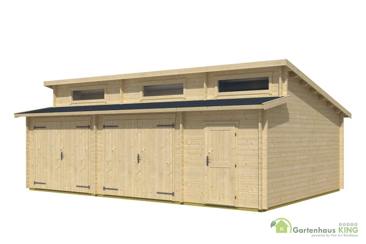 Lasita Maja Holzgarage Hawaii mit 2 Toren Freisteller