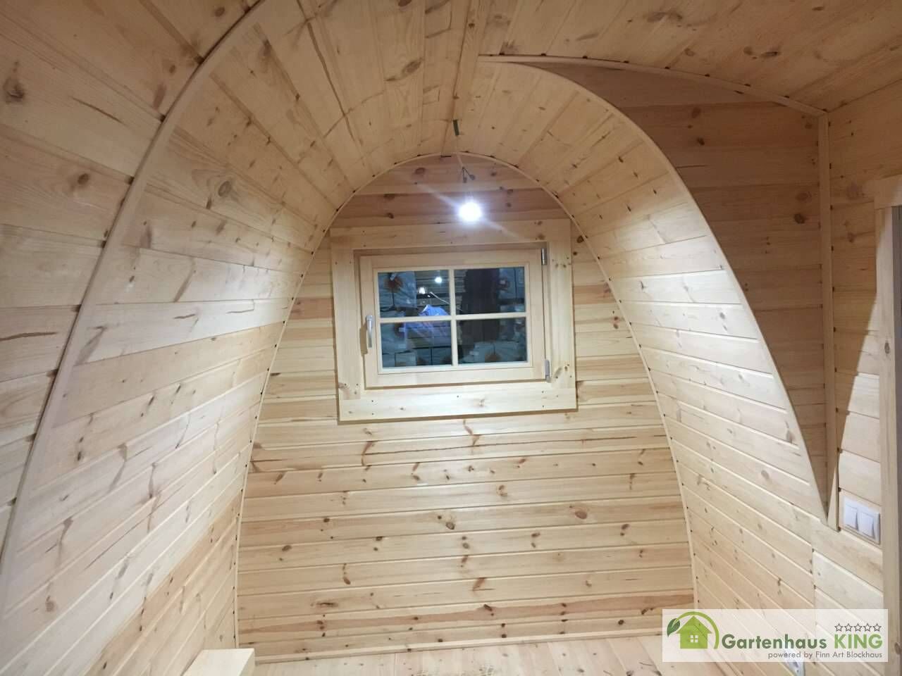 Camping Pod Luxury Seiteneingang 240x480 isoliert, grün - Hexagonal
