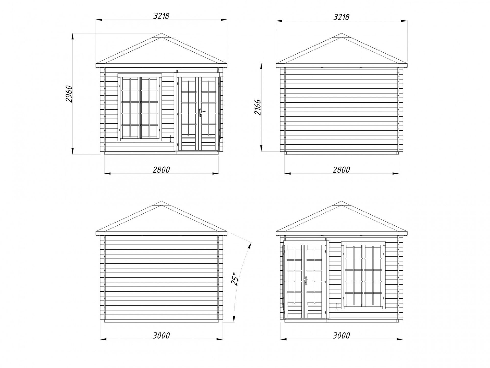 Palmako 5 Eck Gartenhaus Melanie 7,0 m²