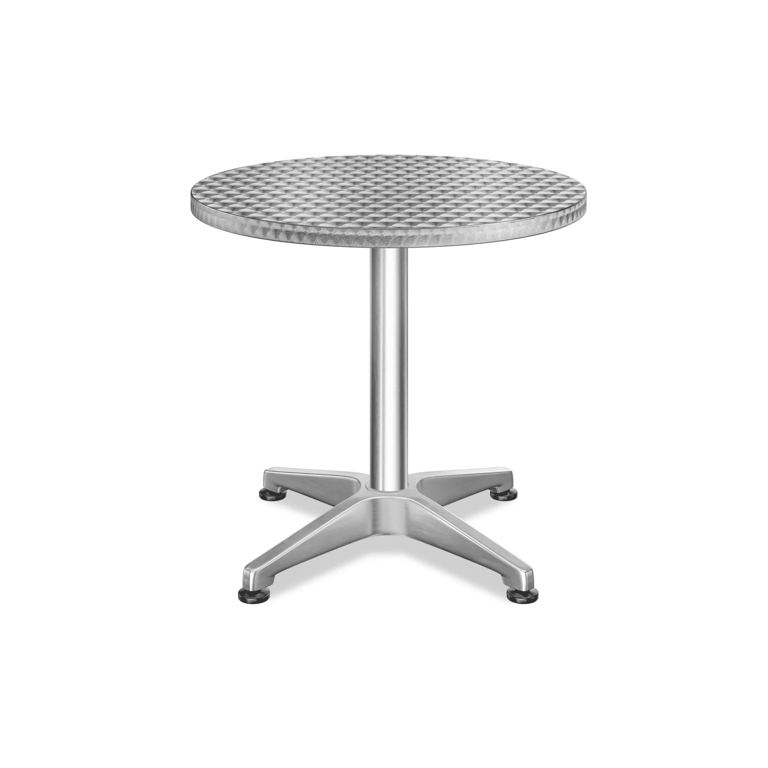 Stehtisch Ø60cm Alu höhenverstellbar Silber