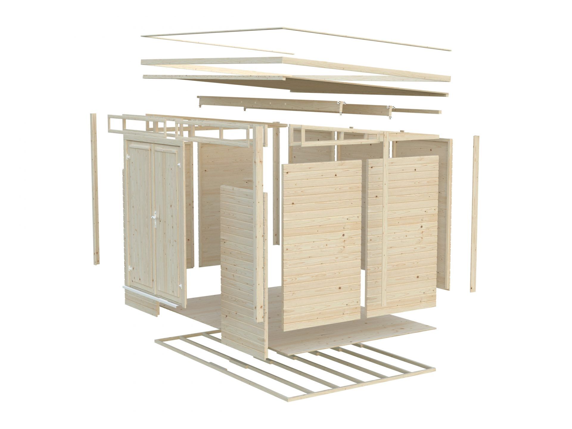 Palmako Pultdach Gerätehaus Elias 7,3 m²