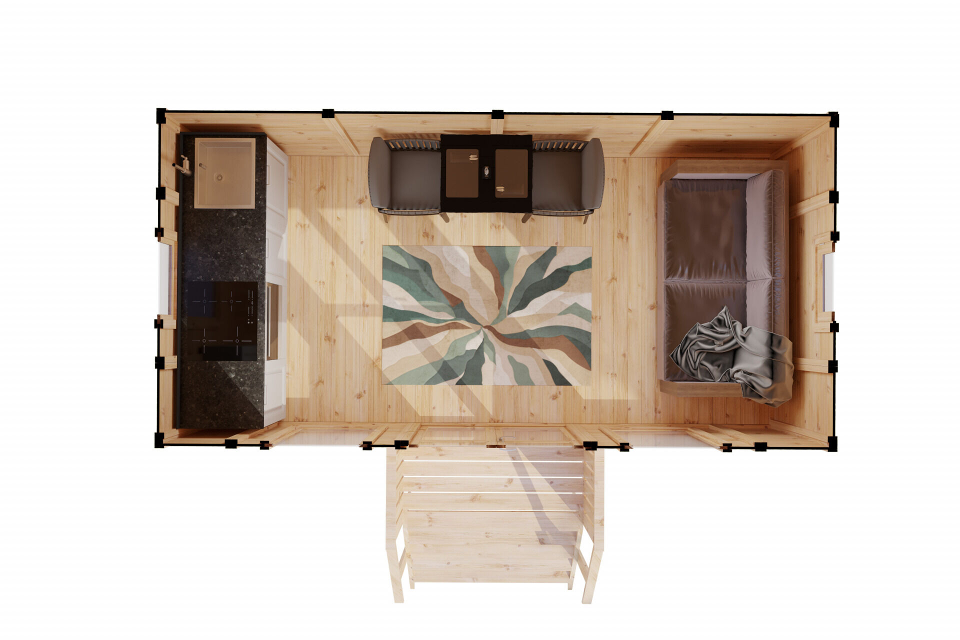 Tinyhaus Bauwagen Zirkuswagen Schäferwagen Pipowagen XXL 480, ohne Räderset