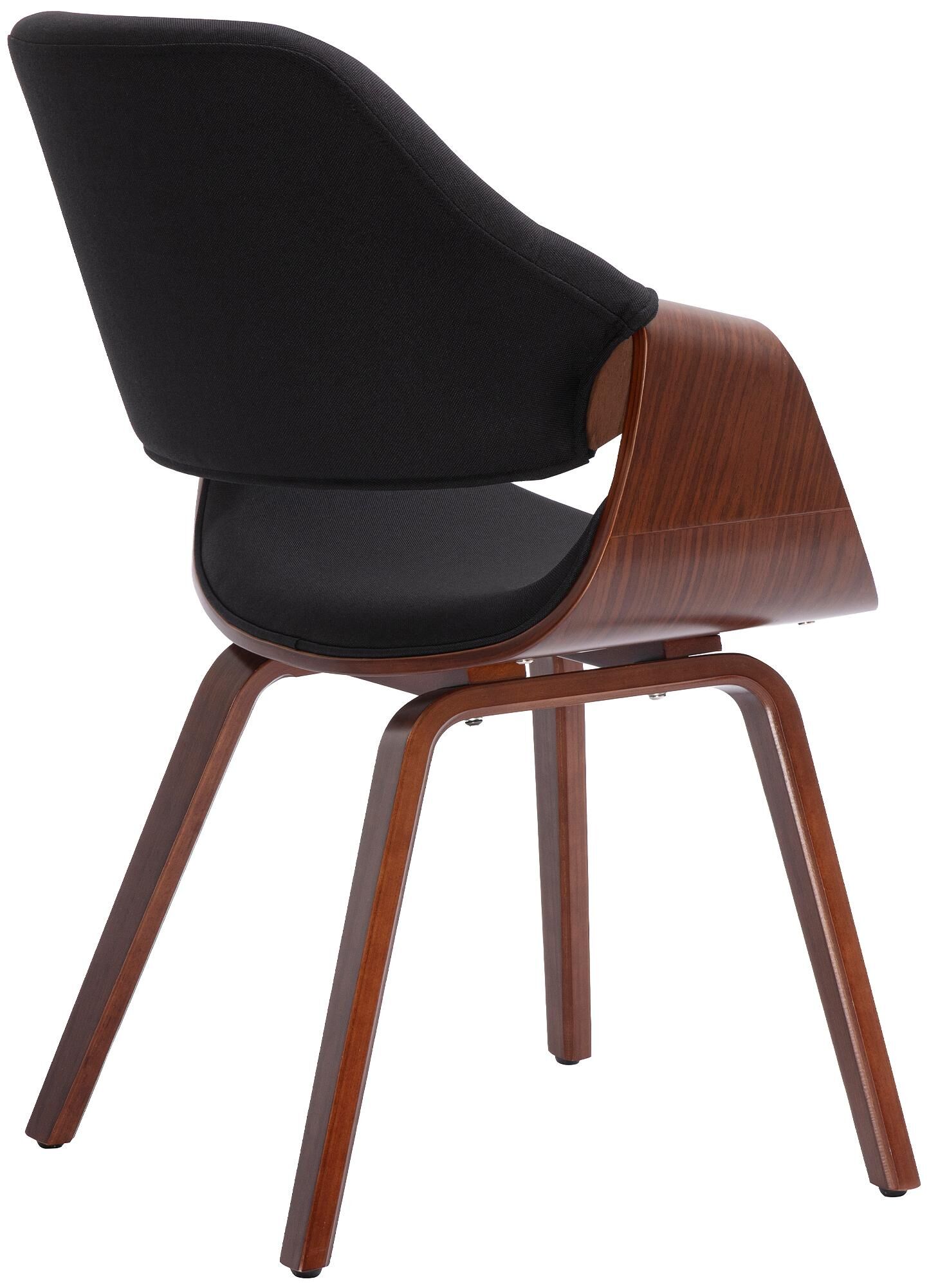 Esszimmerstuhl Maira Stoff, walnuss/schwarz