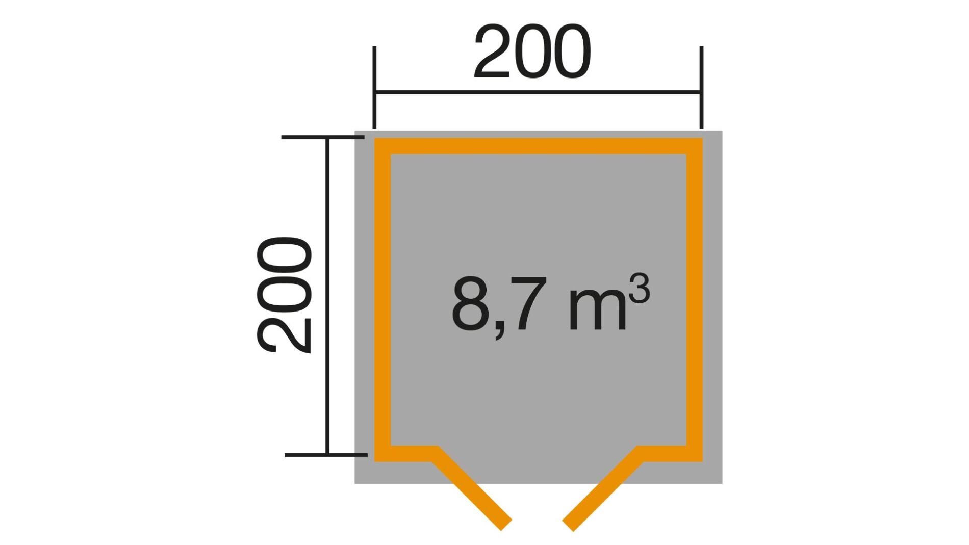weka Garten [Q] Teras. Gartenhaus 2,5x2,3m