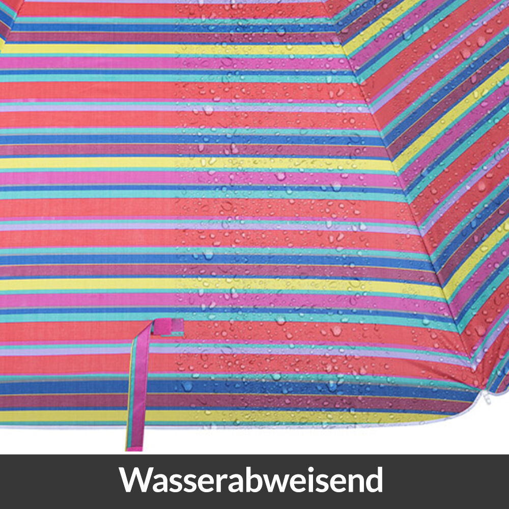 Sonnenschirm Cyprus Bunt 180cm UV-Schutz 50+ Neigefunktion