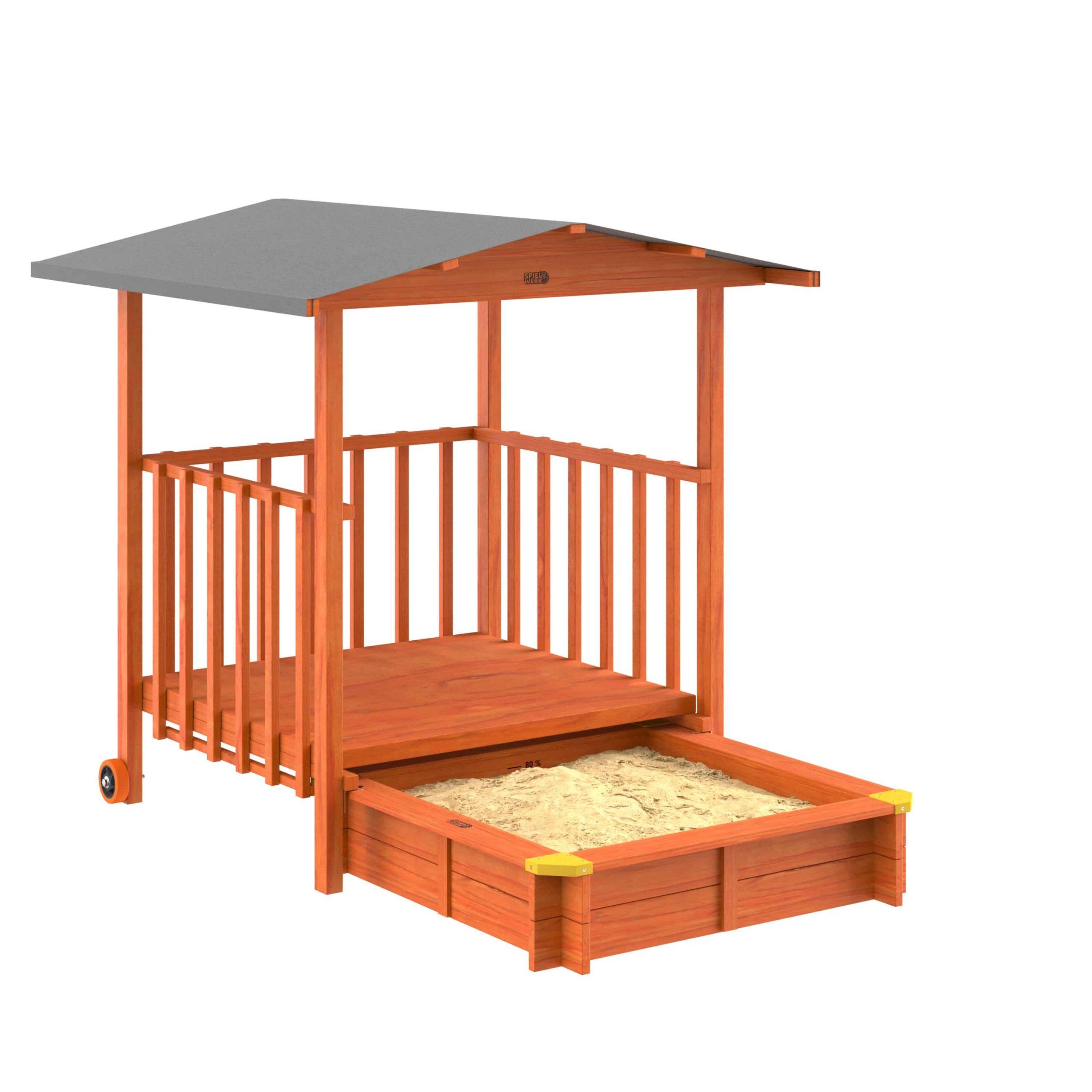 Sandkasten Merle UV-Schutz 50+ überdachte Spielveranda