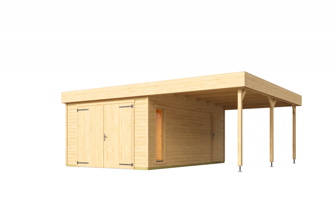 Lasita Maja Holzgarage Bahamas mit Holztor