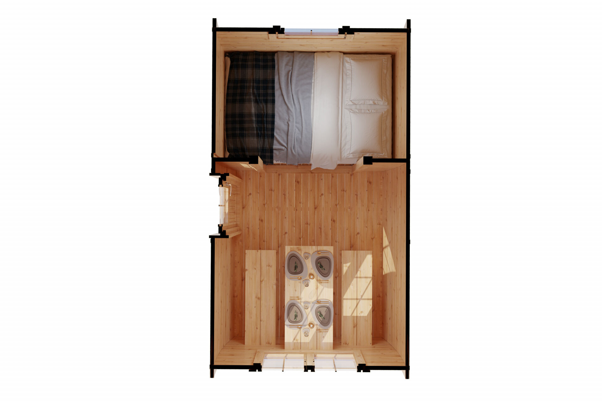 Tinyhaus Camping Bus Tromso 230x400, montiert