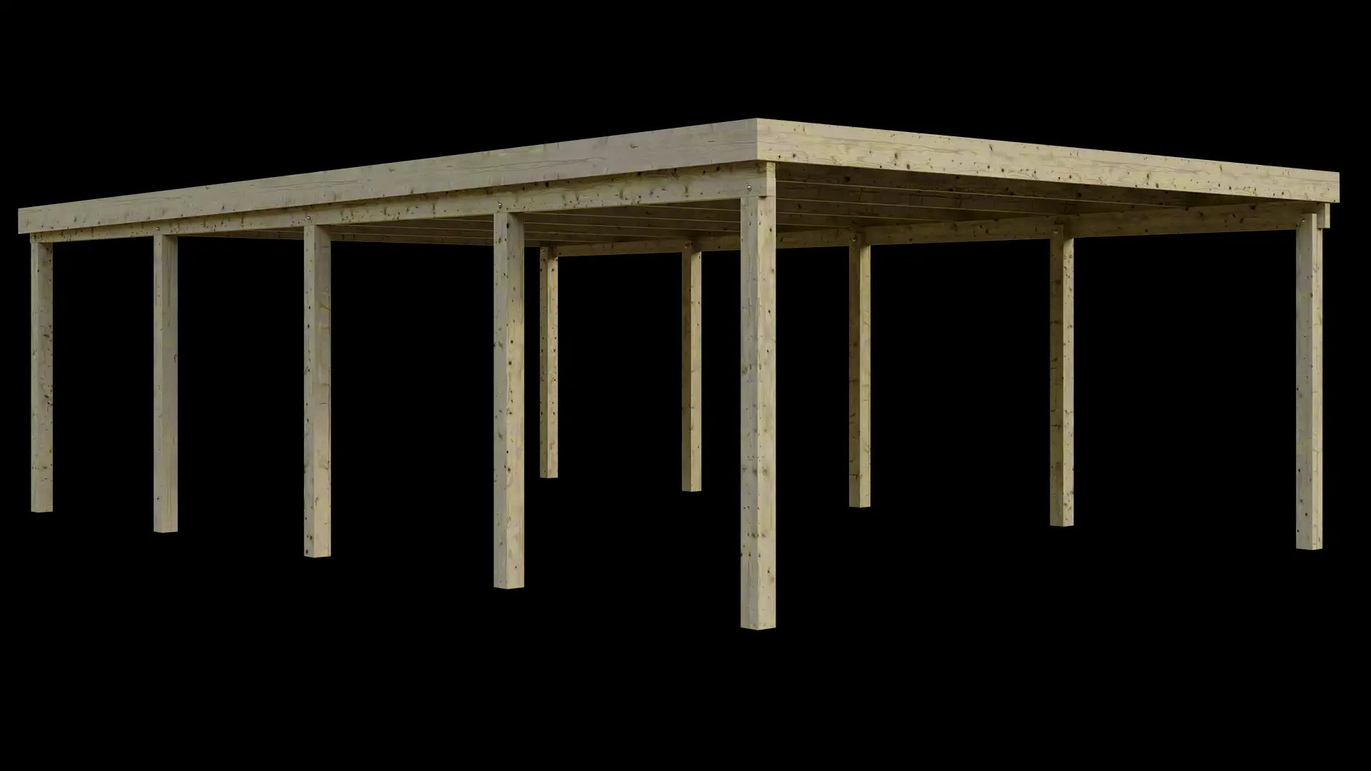 Carport VC 510x800 Kiefer Massivholz